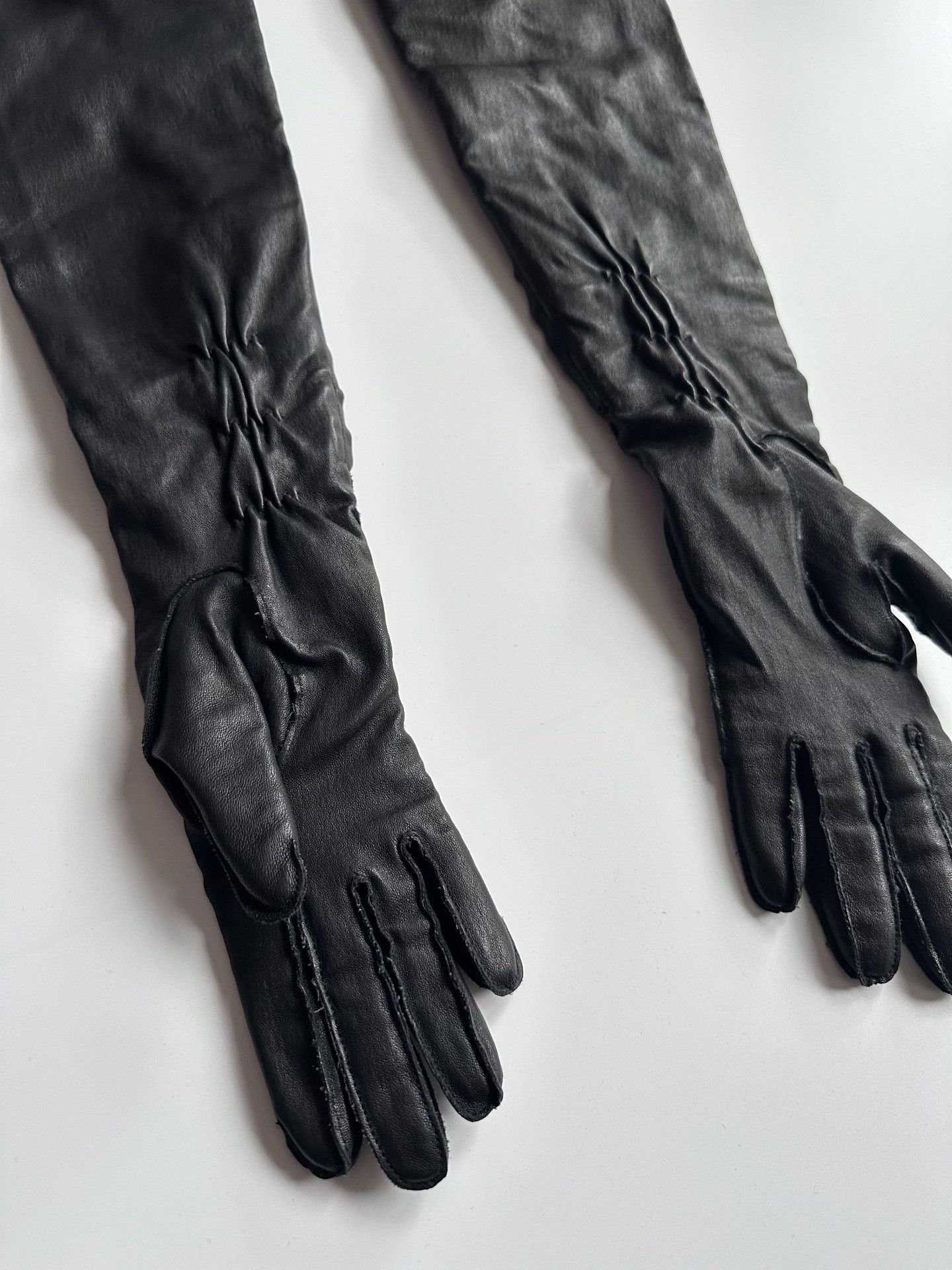 Ann Demeulemeester ANN DEMEULEMEESTER SIZE 11 12AW leather long gloves| Size ONE SIZE - 3 Thumbnail