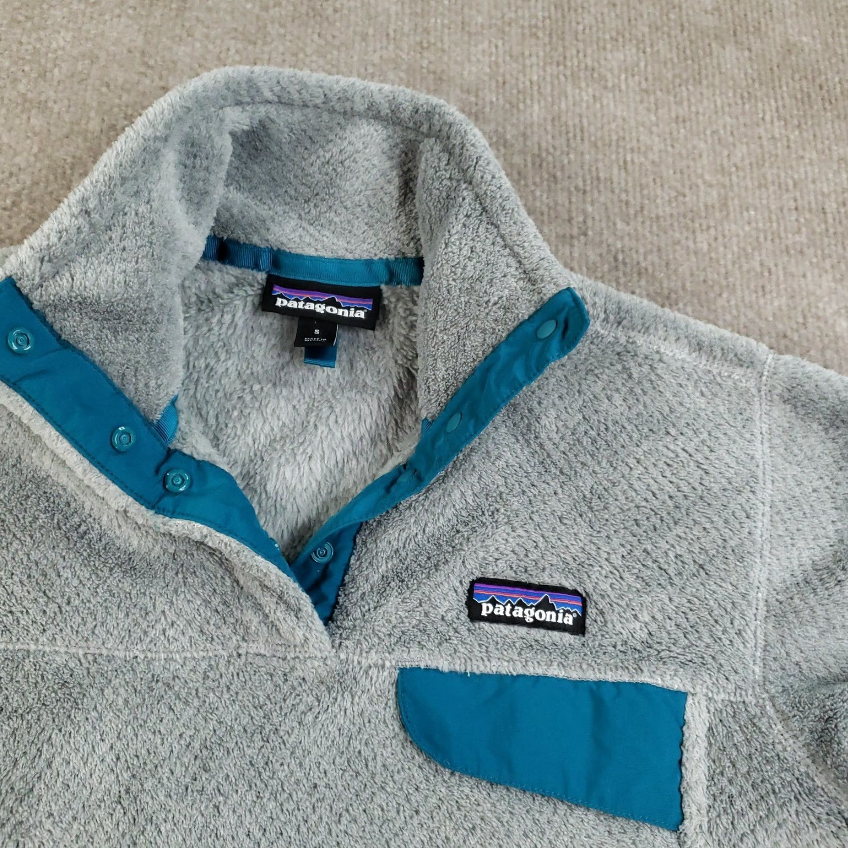 Patagonia Patagonia Sweater Womens Small Gray Pullover Fleece Pockets Mock Neck 1/4 Zip Outdoor Ski Casual Travel All Seasons Winter Fall 25442 Size S / US 4 / IT 40 - 6 Thumbnail