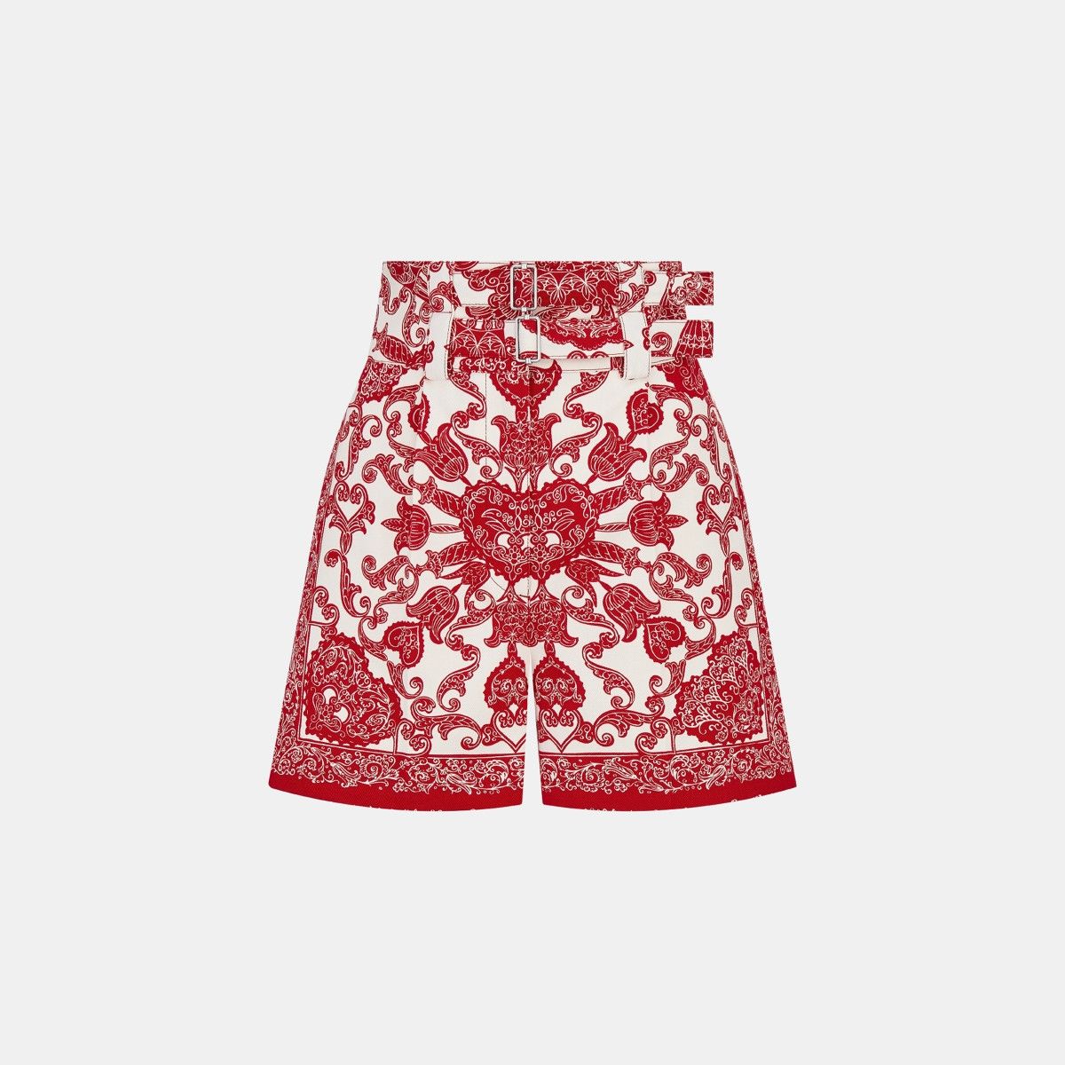 image of Dior O1Bcso1Str0224 Shorts In Red & White in Red/White, Women's