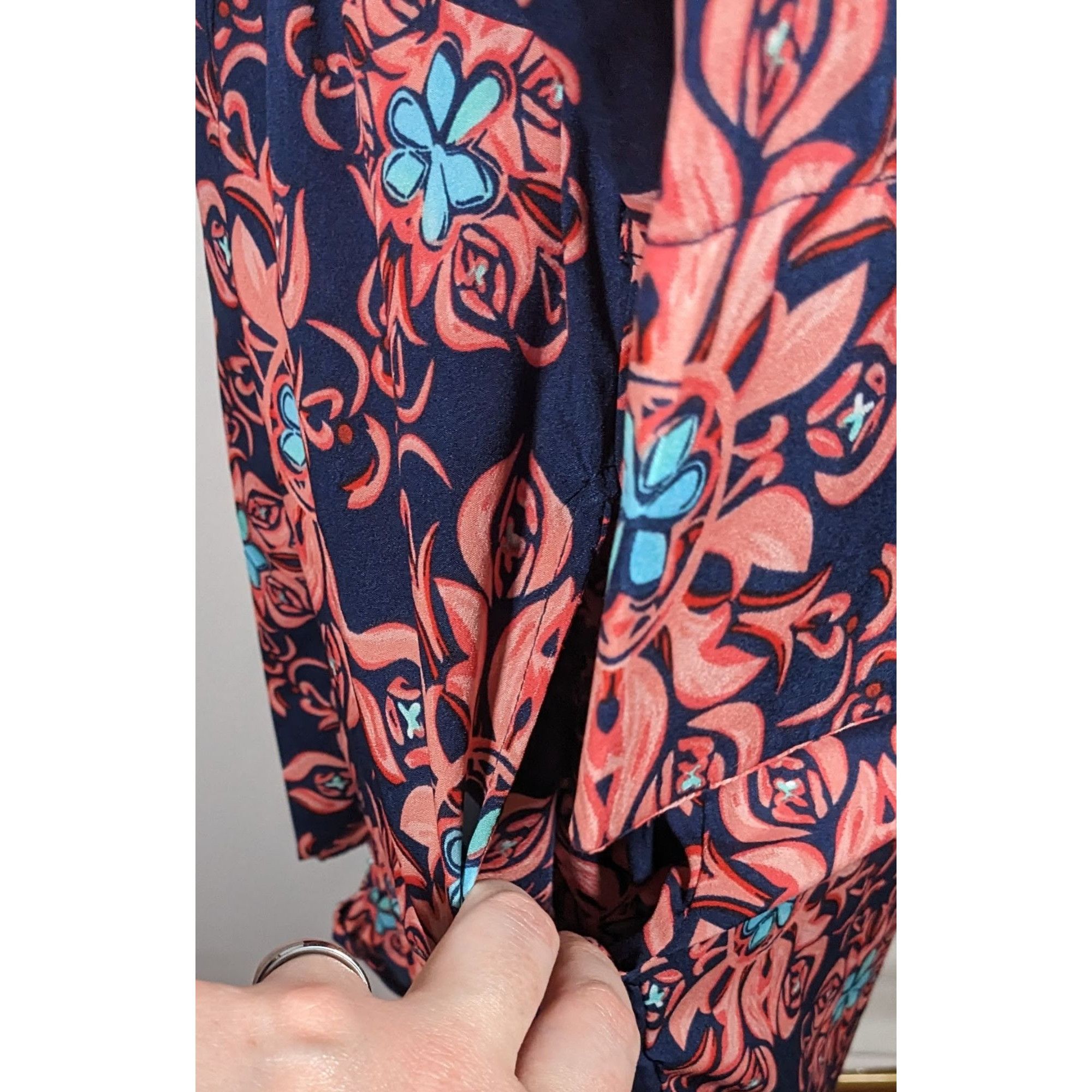 Other Modaposa Carlotta Belted Blue And Pink Floral Dress Size S / US 4 / IT 40 - 11 Thumbnail