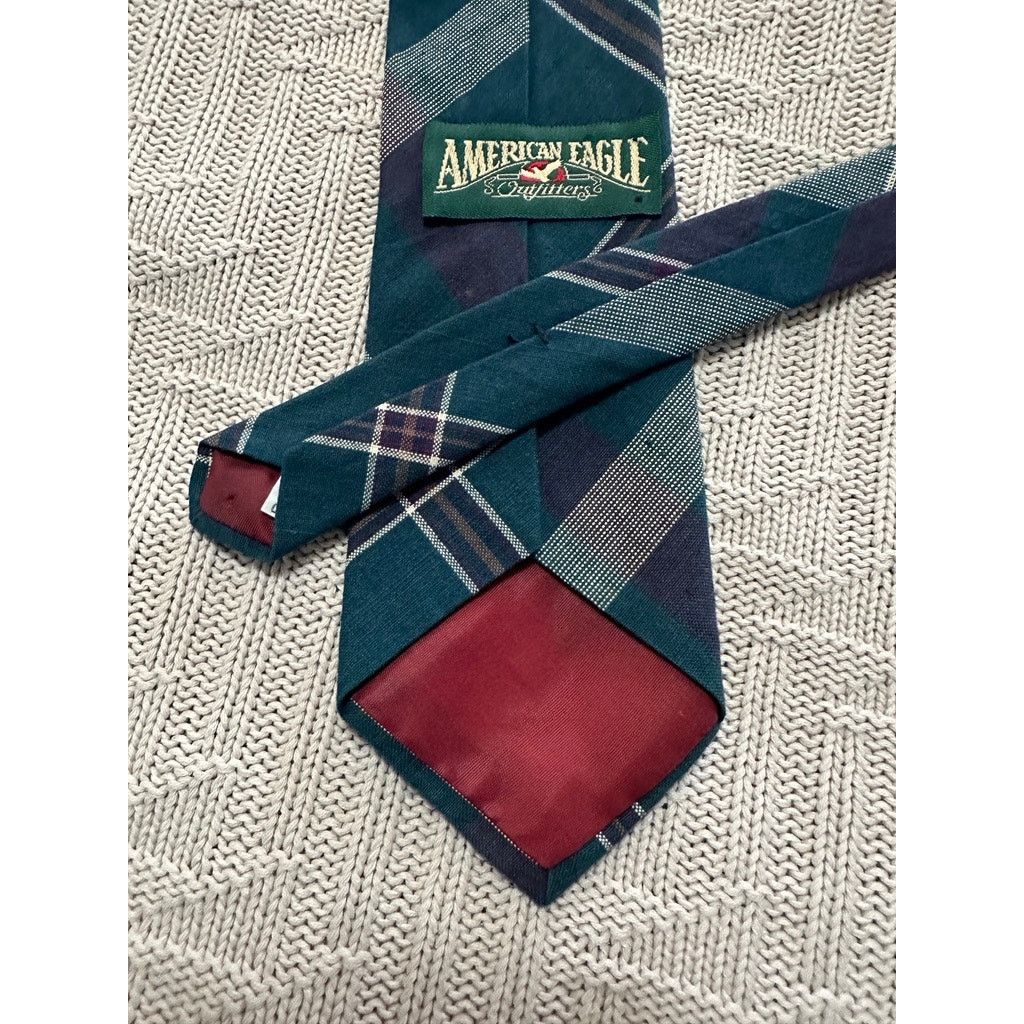 American Eagle Outfitters Vintage American Eagle plaid cotton tie Size ONE SIZE - 2 Thumbnail