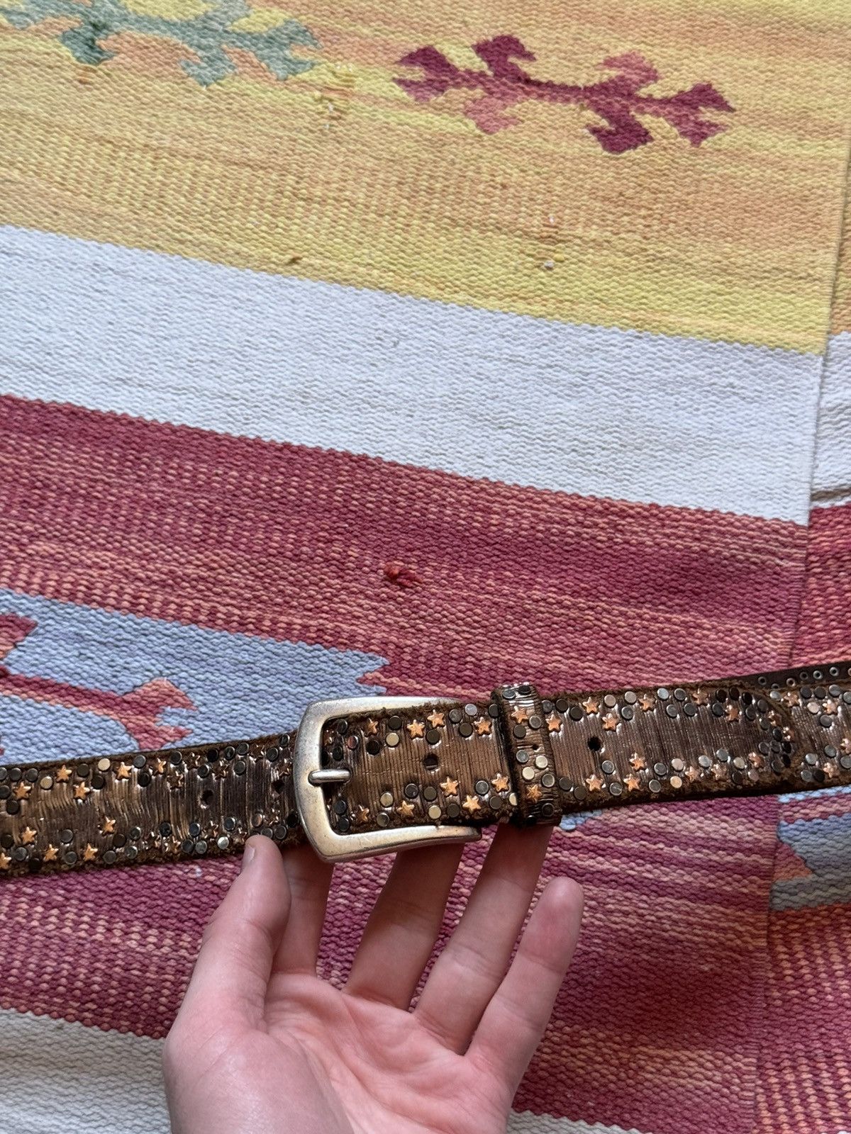 Genuine Leather Vintage Women’s 00’s y2k Genuine Leather Brown Japanese Belt Size ONE SIZE - 2 Thumbnail