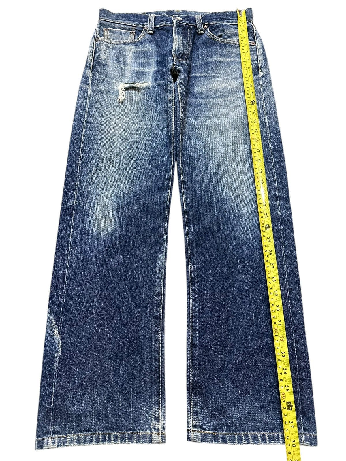 Uniqlo Vintage Japanese Uniqlo S002 Selvedge Blue Wash Loose Jeans Size US 31 - 11 Thumbnail