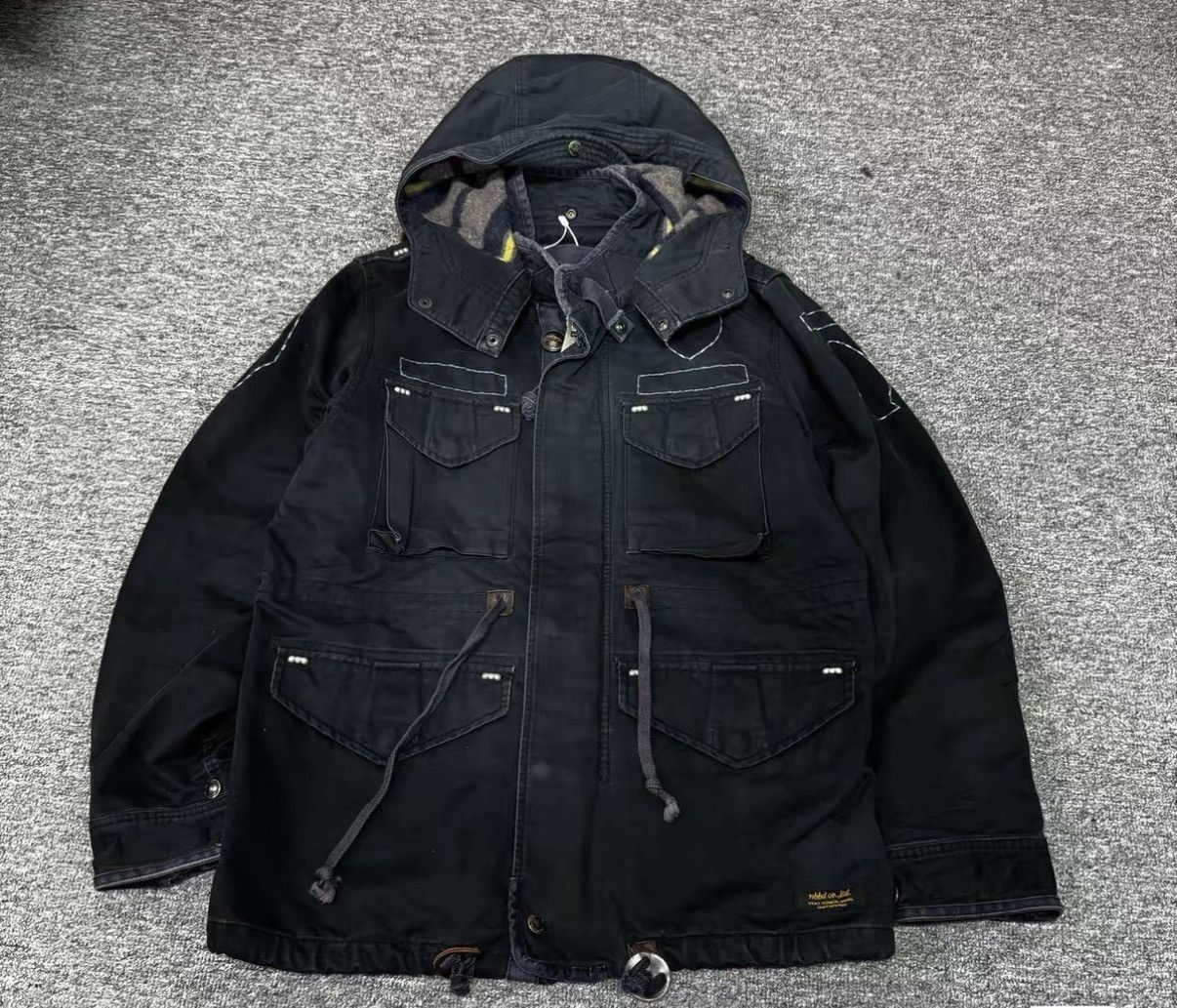 Neighborhood Black Hooded Cargo Jacket with Multiple Pockets Size US S / EU 44-46 / 1 - 1 Thumbnail