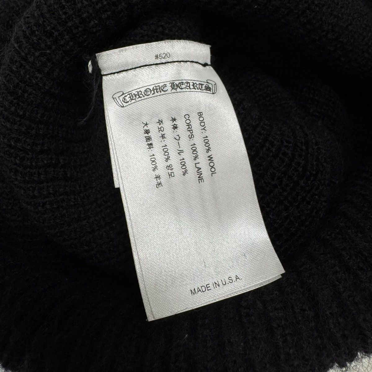 Chrome Hearts Chrome Hearts Double Logo Beanie Black Size ONE SIZE - 5 Thumbnail
