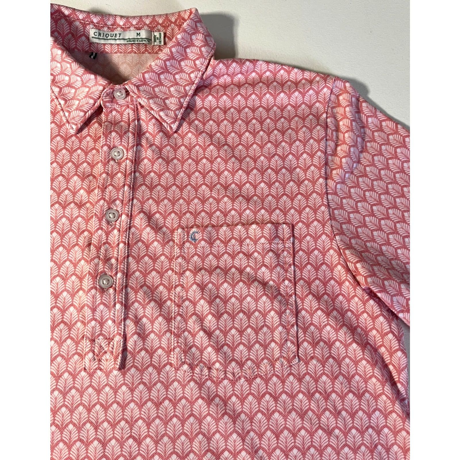 Vintage Criquet Polo Shirt Men's Foulard Pink Sz M Shirt Polo Mens Pink Size US M / EU 48-50 / 2 - 7 Thumbnail
