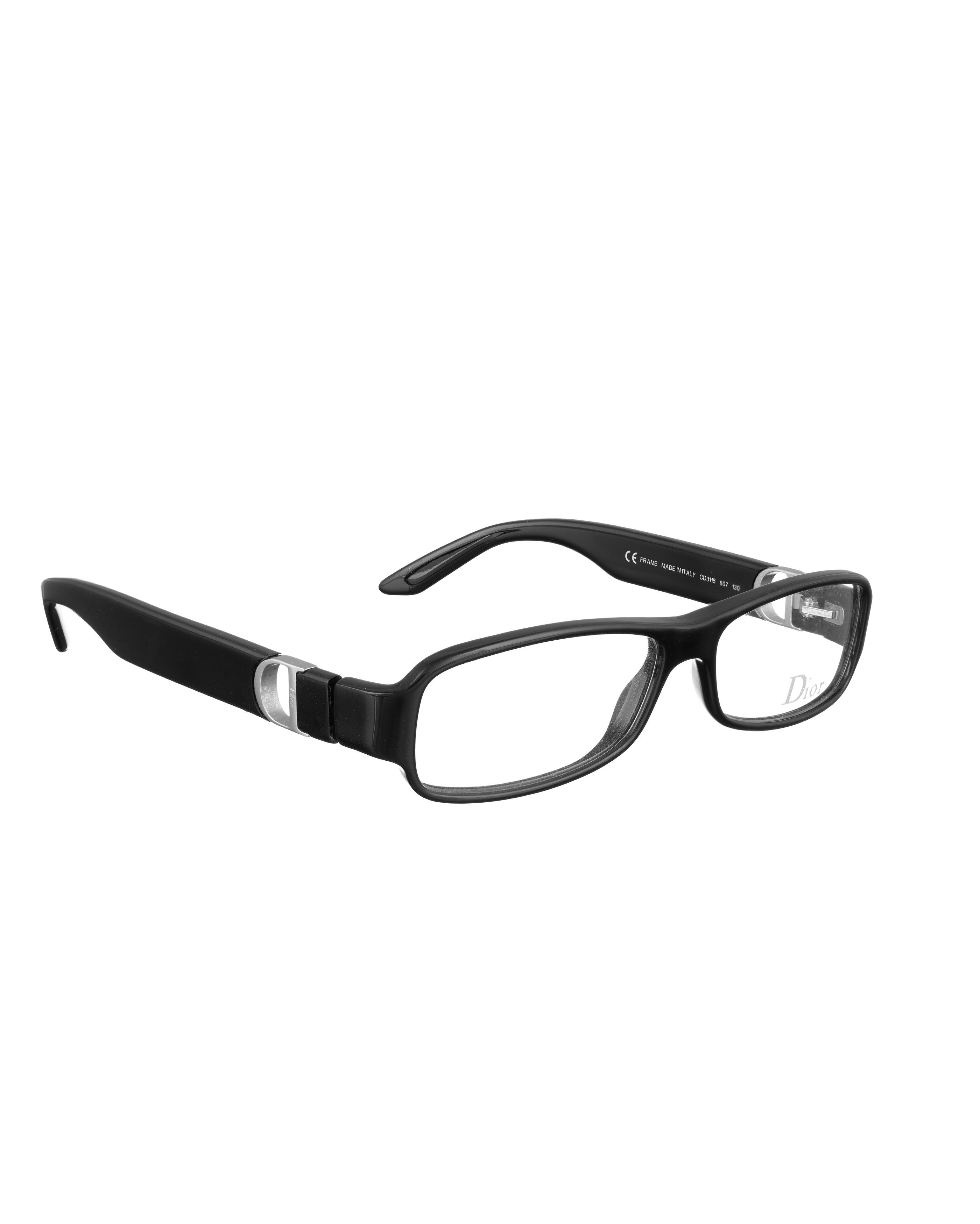 Dior Dior 00s Black Classic Glasses with Big "D" Logo Size ONE SIZE - 1 Thumbnail