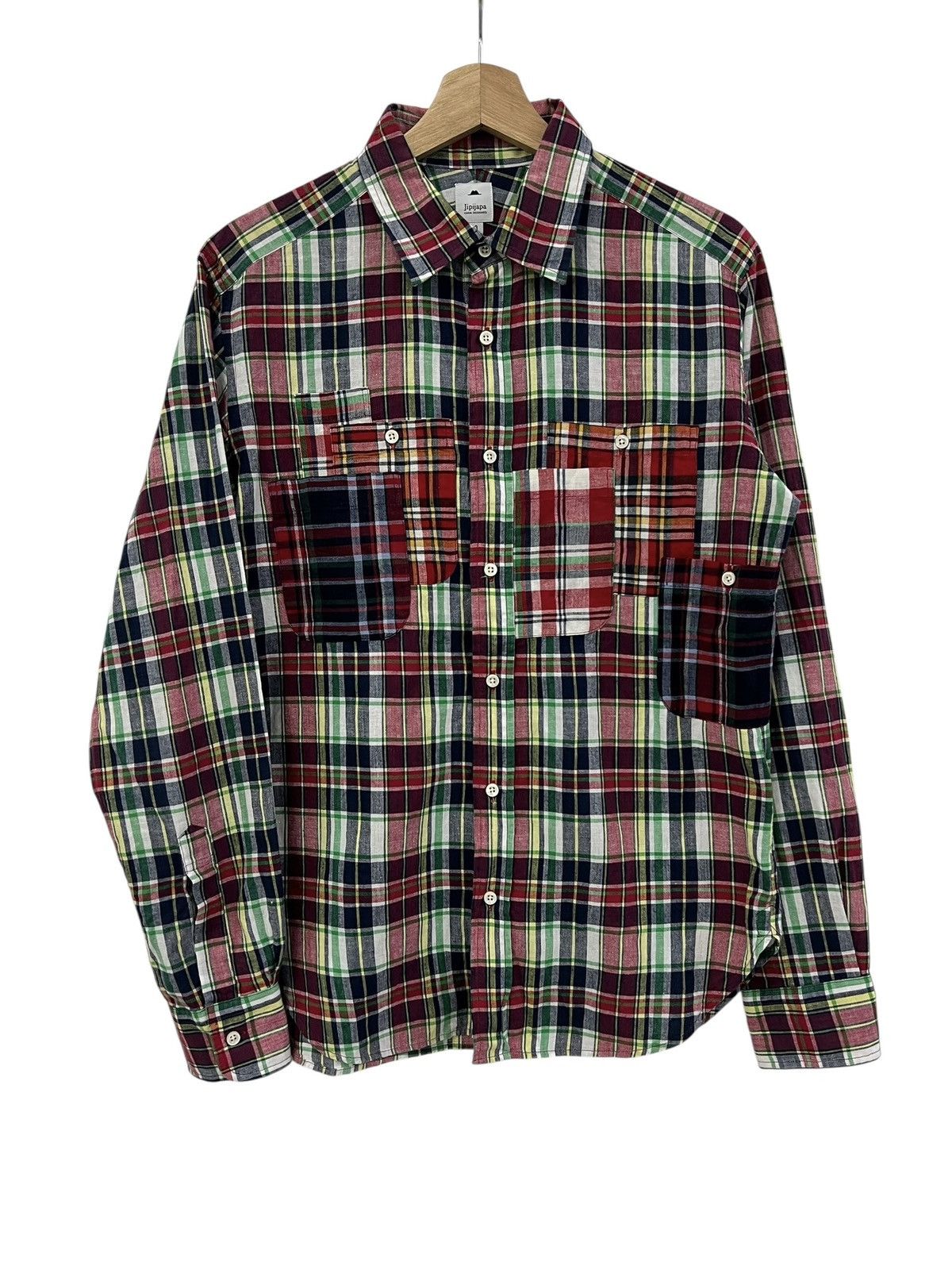 Japanese Brand Jipijapa 🇯🇵 Multipocket Plaid Button Up Shirt Size US M / EU 48-50 / 2 - 1 Thumbnail