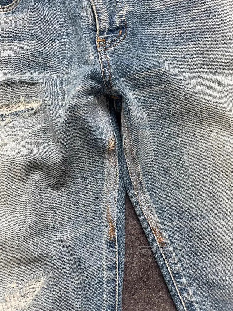 Saint Laurent Paris Saint Laurent Paris Ripped and Washed Denim Jeans Size US 27 - 4 Thumbnail