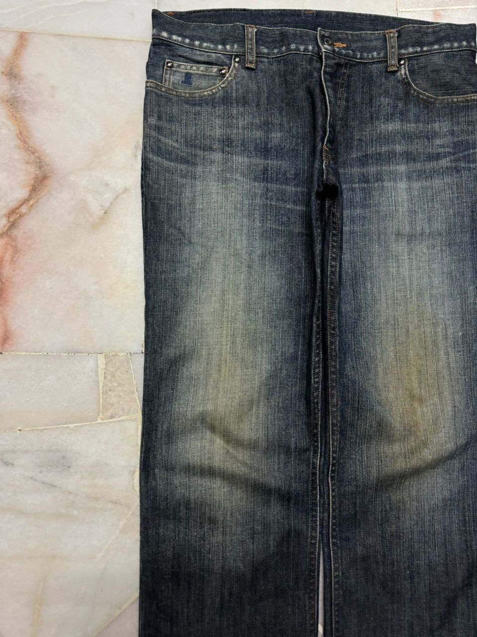Lanvin 💥Insane💥 90s Lanvin Collection Rusty Sick Mudwash Dark Jean Size US 32 / EU 48 - 4 Thumbnail