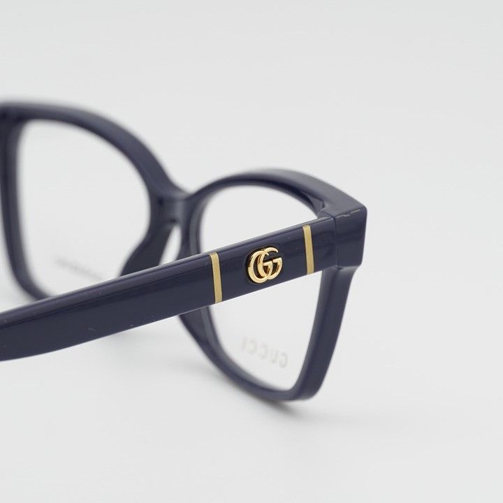Gucci Gucci GG0634O 004 Eyeglasses Blue 55mm Cat Eye Frame Size ONE SIZE - 6 Thumbnail