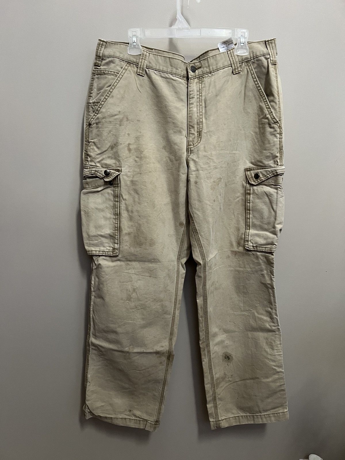 Carhartt × Vintage Vintage Carhartt Thrashed Cargo Pants Size US 38 / EU 54 - 1 Thumbnail
