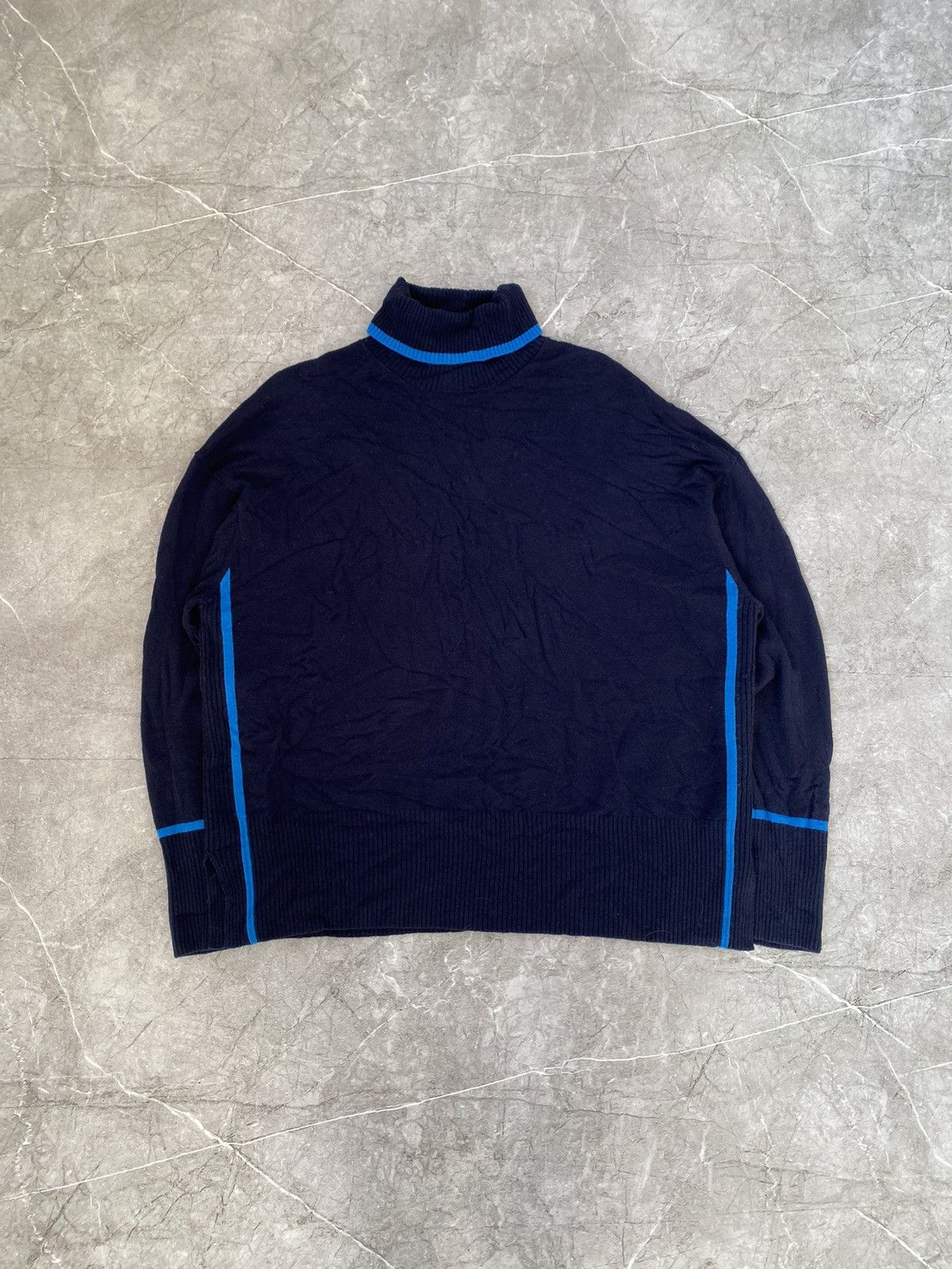 Reiss Rare Reiss Wool Blend Roll Neck Jumper in Navy/Blue Size L Size L / US 10 / IT 46 - 2 Thumbnail