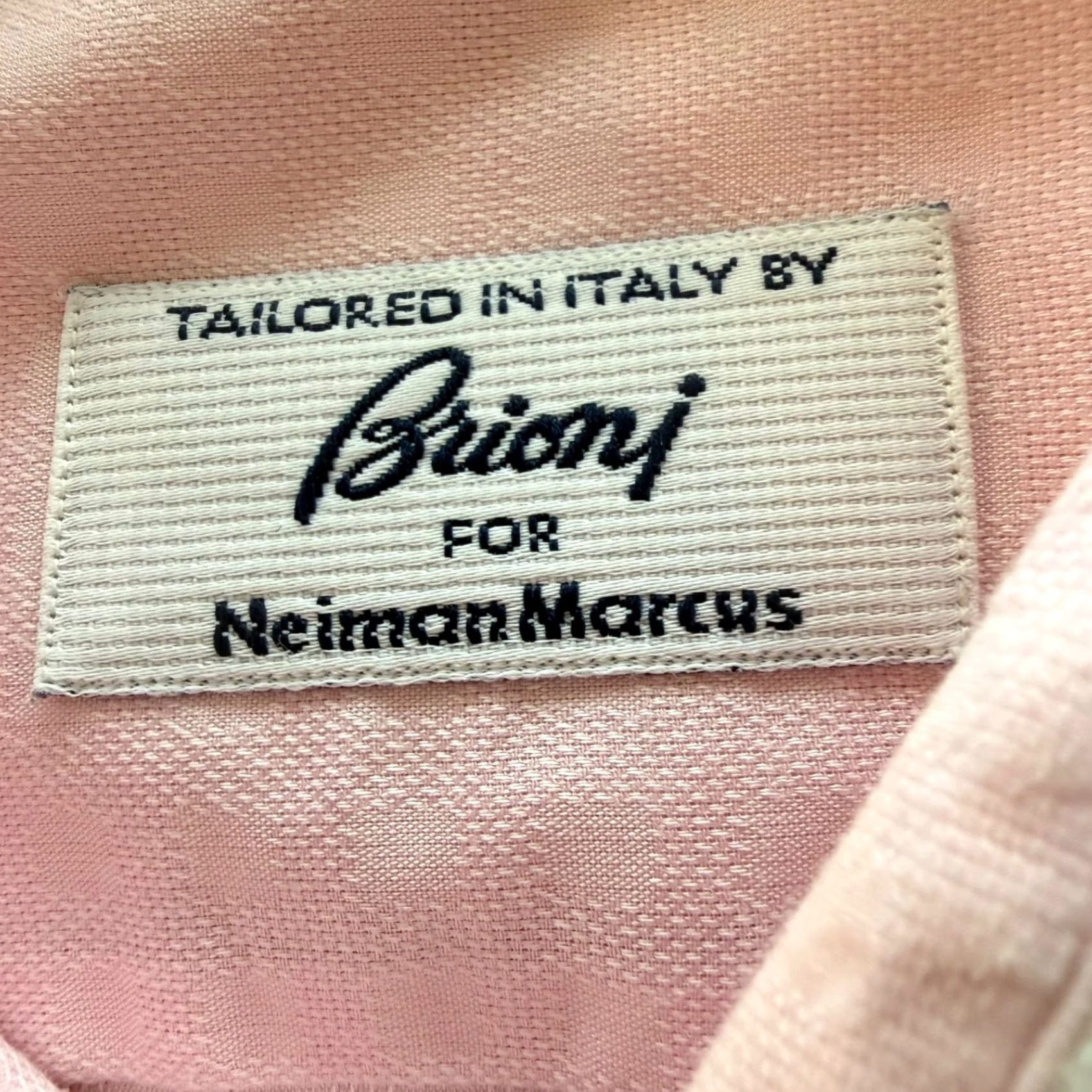 Brioni Brioni Dress Shirt Mens 15 x 32 Pink Cotton Long Sleeve French Cuff Italy Size 40R - 4 Thumbnail