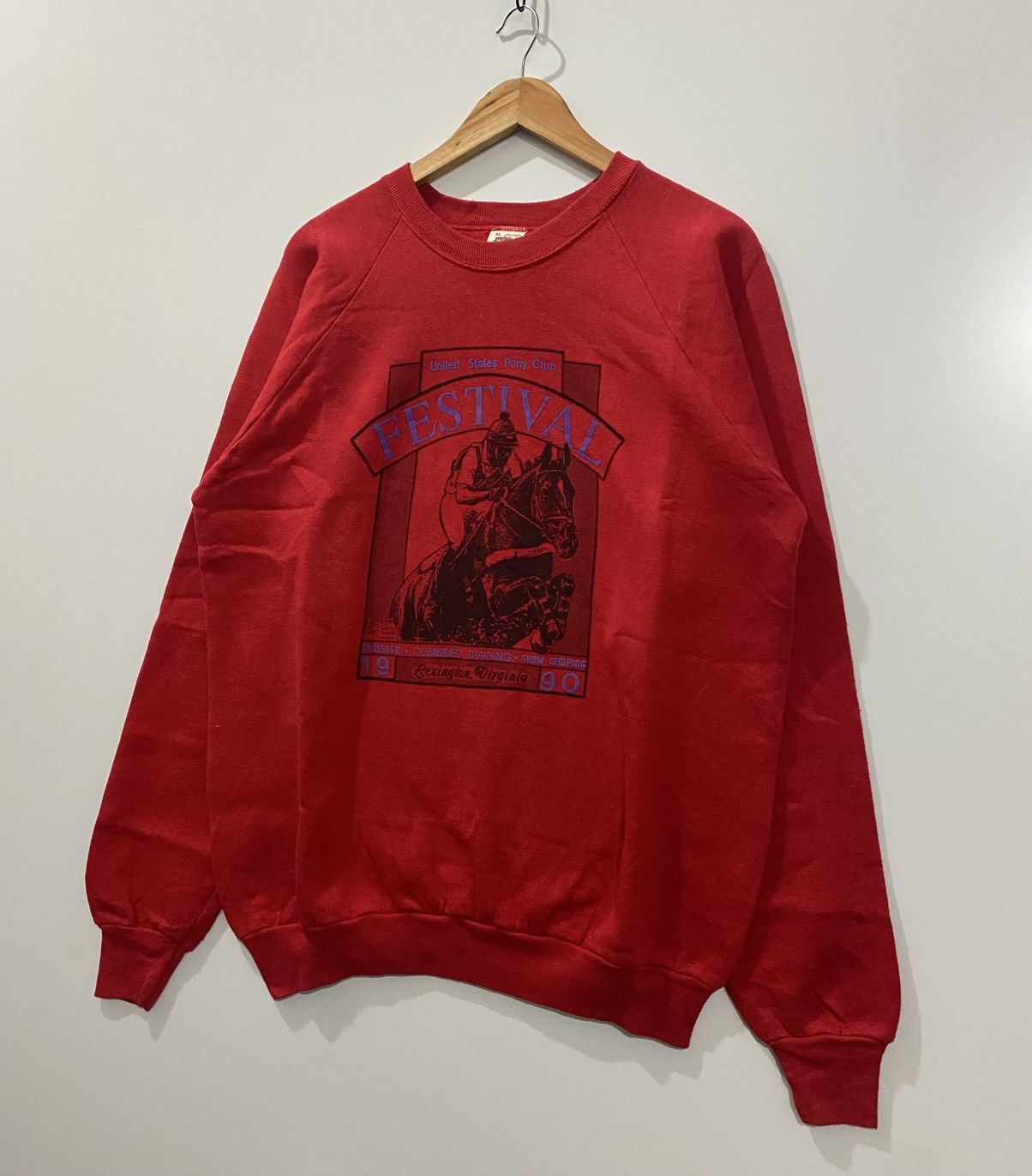 Vintage UNITED STATES PONY CLUB FESTIVAL 1990 Size US XL / EU 56 / 4 - 2 Thumbnail