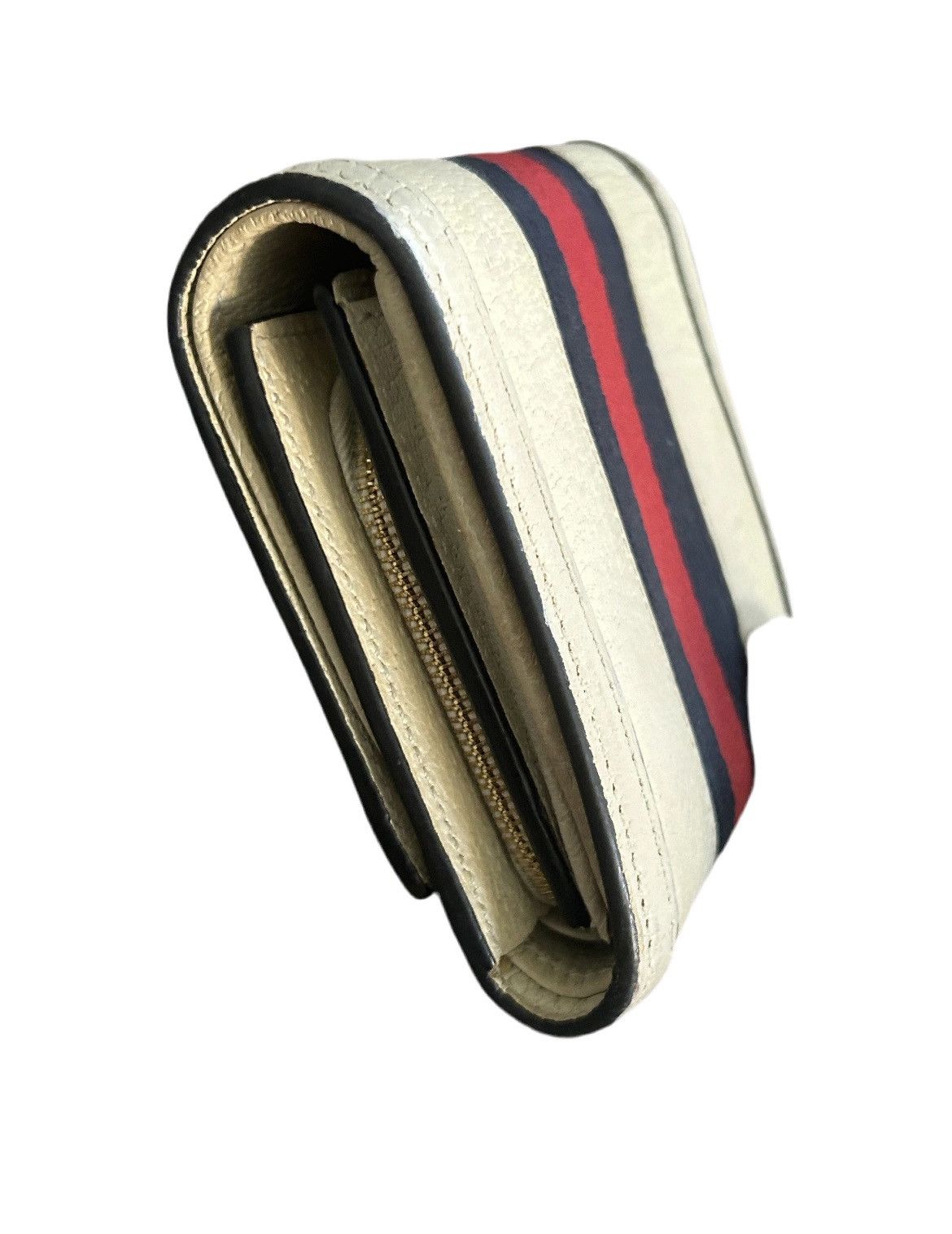 Gucci Gucci GG Striped Leather Zippy Wallet Size ONE SIZE - 8 Thumbnail