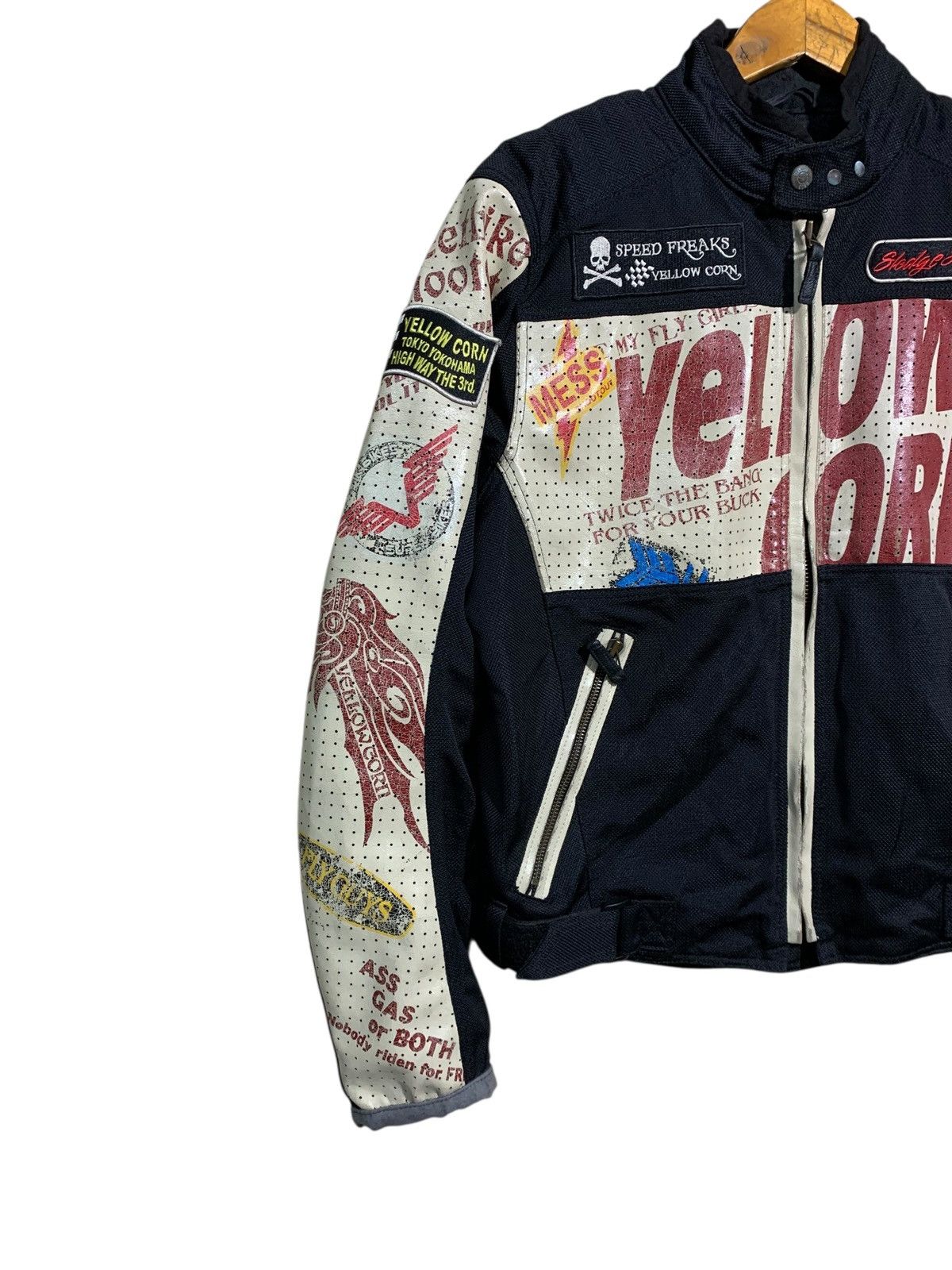 YELLOW CORN 🔥VTG YELLOW CORN SLEDGE HAMMER RACING BIKERS JACKET Size US L / EU 52-54 / 3 - 2 Thumbnail