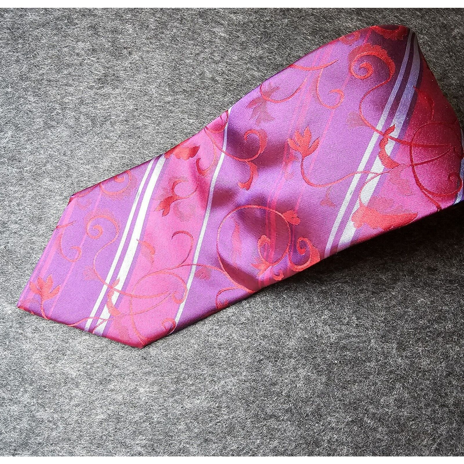 Ted Baker Ted Baker Repp Silk Tie Designer London Luxury USA Stripe Size ONE SIZE - 1 Thumbnail