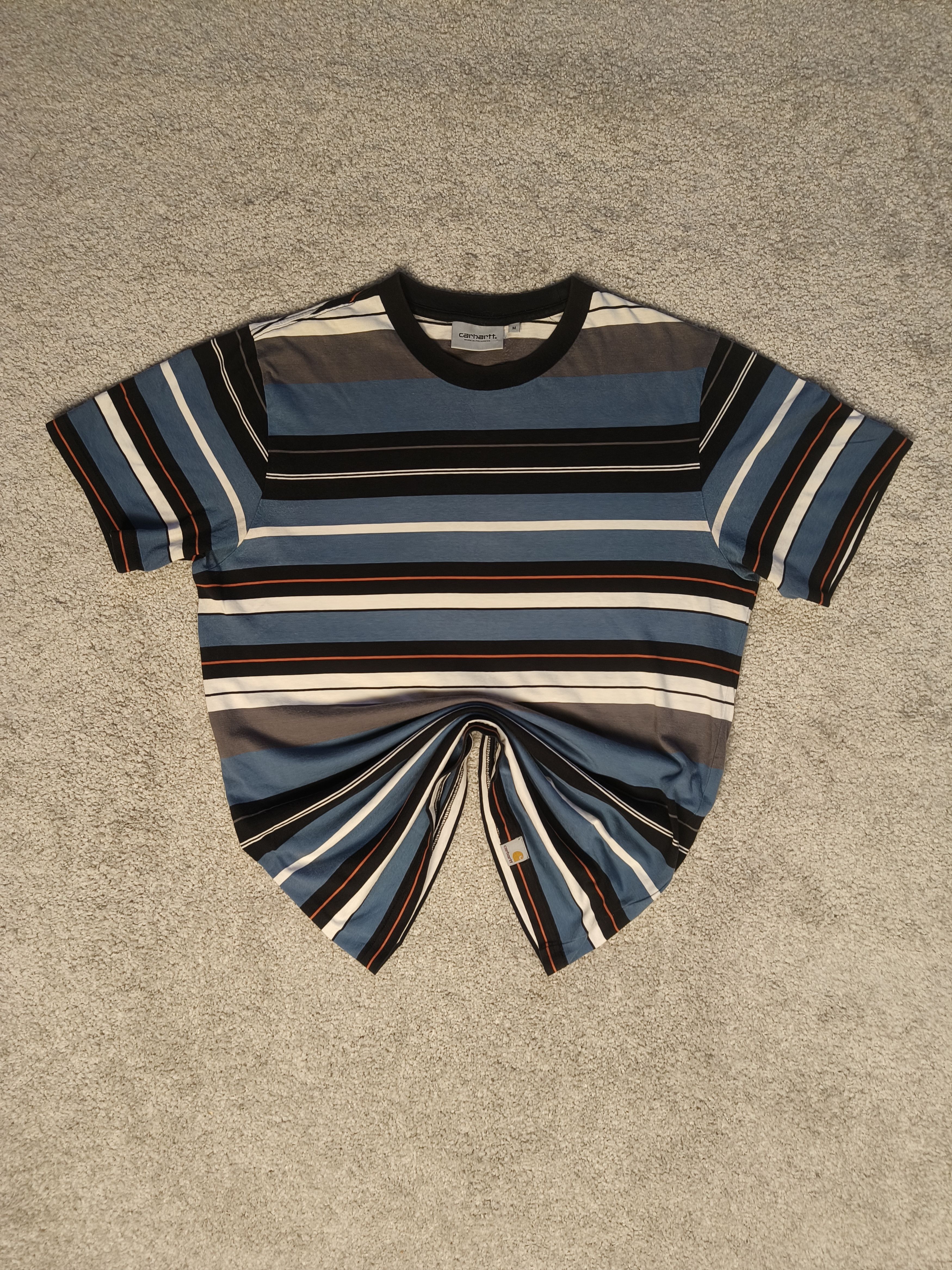 Carhartt Wip Carhartt WIP S/S Stripe Flint Prussian Blue T-Shirt Size US M / EU 48-50 / 2 - 1 Thumbnail