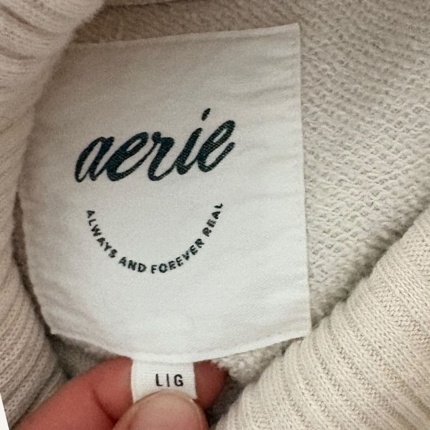 Other Aerie Cropped Sweatshirt Large Cream Turtleneck Retro Boho L Size L / US 10 / IT 46 - 6 Thumbnail