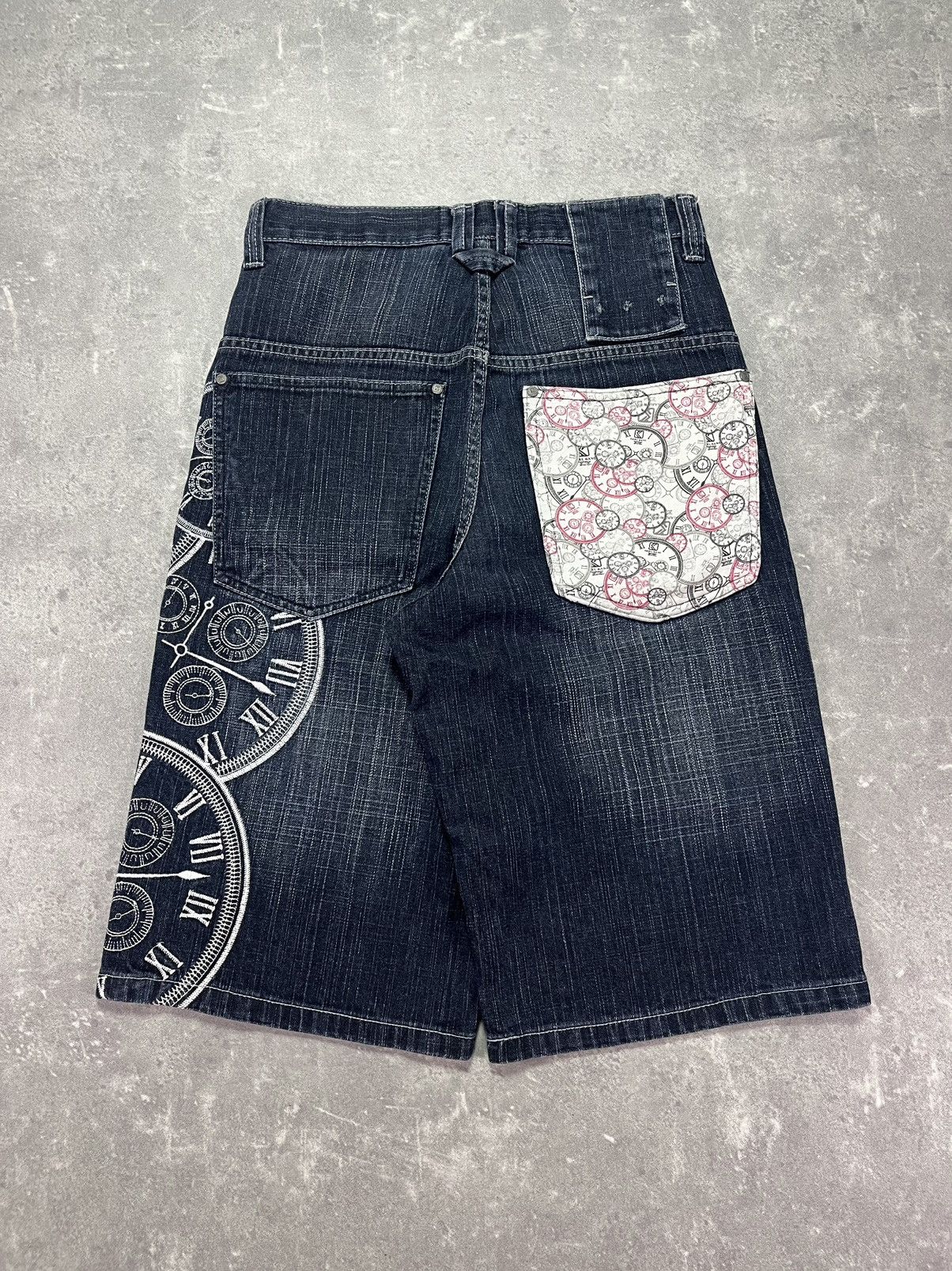 Karl Kani Karl Kani Clock Embroidered Baggy Denim Shorts Jorts 28 30 Size US 30 / EU 46 - 2 Thumbnail