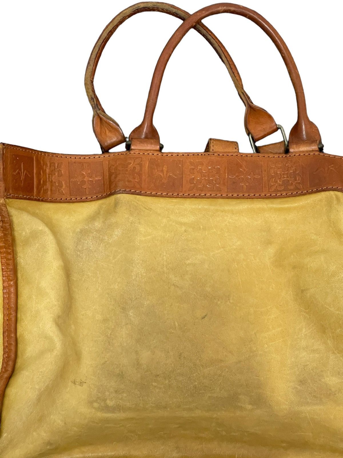 Japanese Brand Full Leather Patina Vtg Old by New Japan Tote Bag 1🟩 Size ONE SIZE - 12 Thumbnail