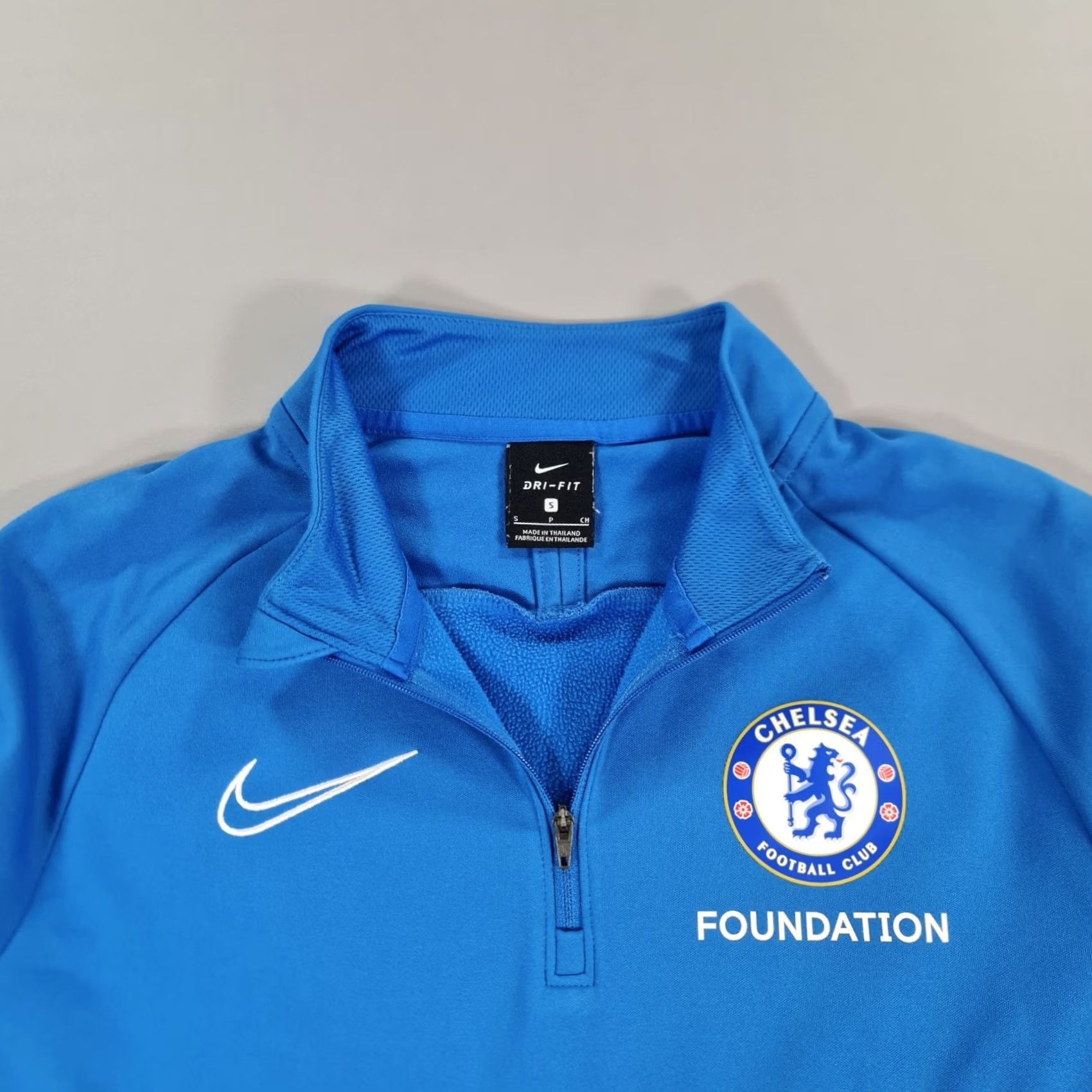 Nike Nike Chelsea FC Mens Drill Top Small Academy 21 Quarter Zip Sweatshirt Size US M / EU 48-50 / 2 - 2 Thumbnail