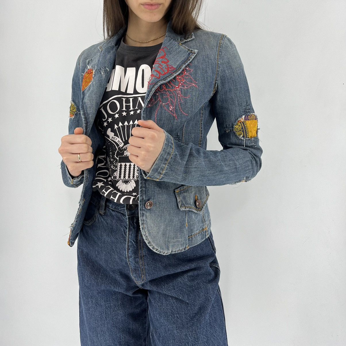 Bray Steve Alan × Japanese Brand Progetti & Prodotti Bray Vintage Y2K Denim Jacket Size S / US 4 / IT 40 - 1 Thumbnail