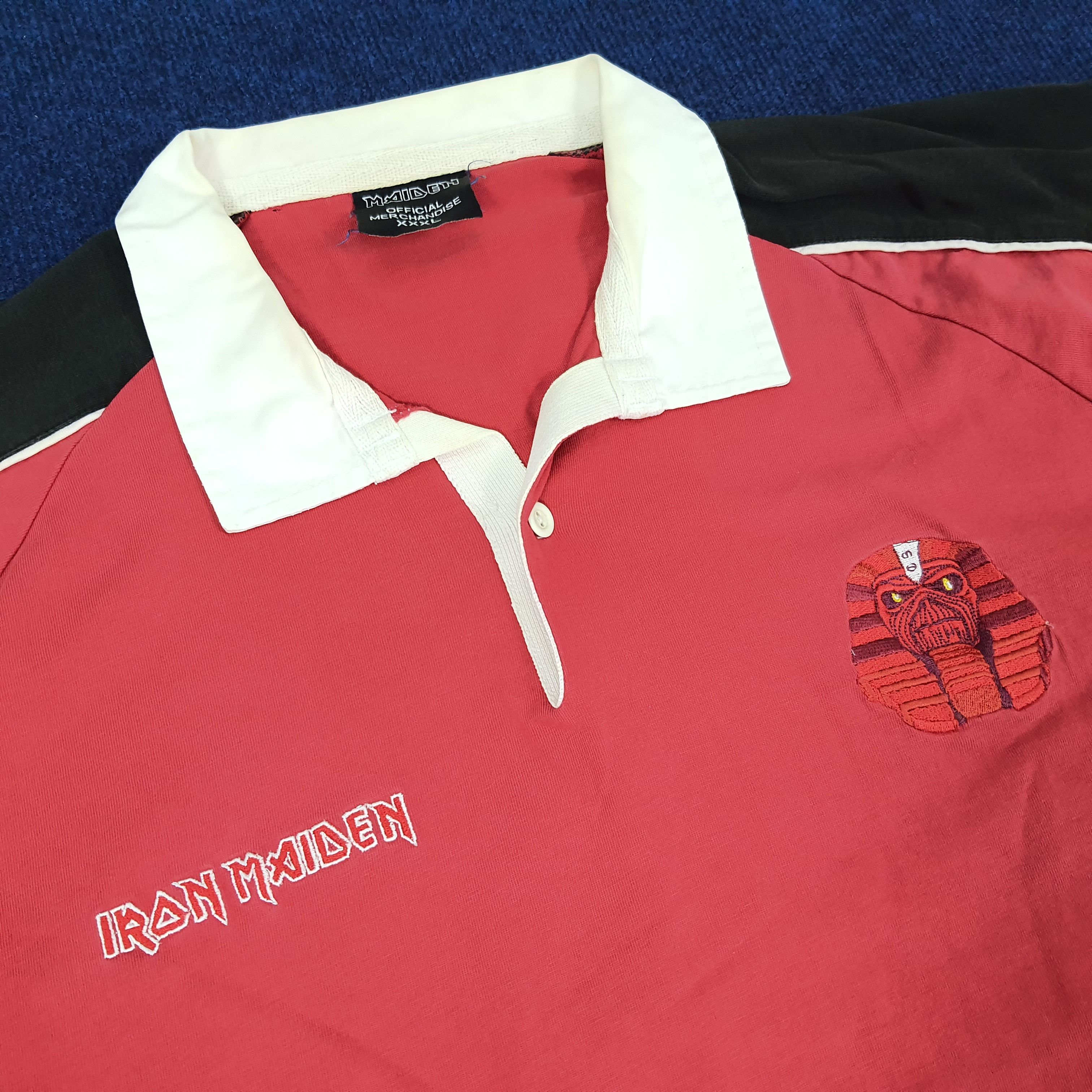 Band Tees × Vintage Vintage Iron Maiden Band Official Merchandise Polo Shirt Size US XXL / EU 58 / 5 - 2 Thumbnail
