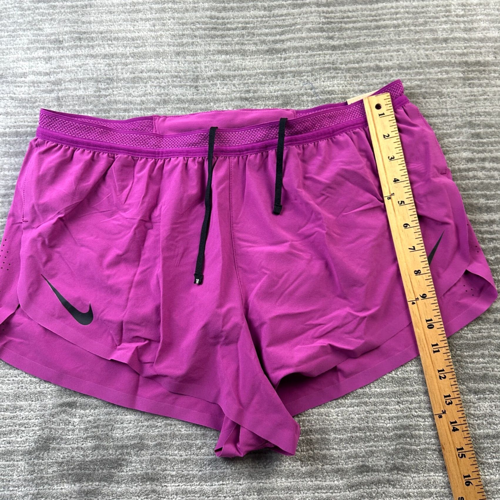 Nike Nike Aeroswift Shorts Mens Large Purple 2" Running Dri Fit ADV Racing Size US 33 - 7 Thumbnail