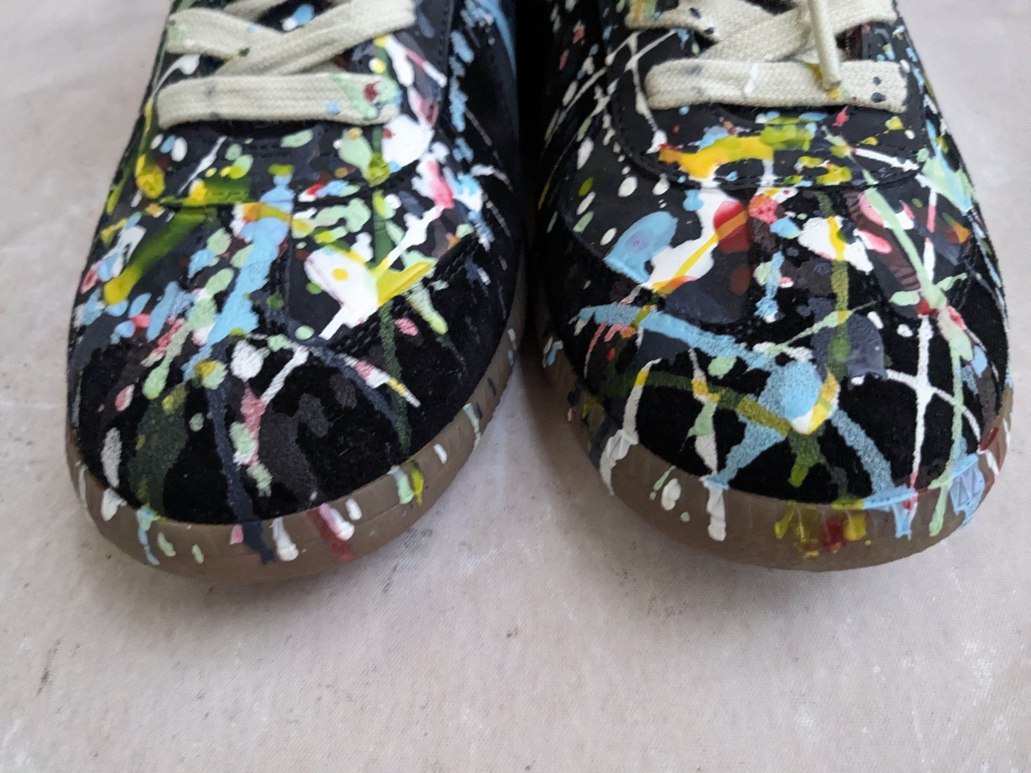 Maison Margiela Maison Margiela GAT Replica Paint Splatter Black 8 41 Low Size US 8 / EU 41 - 3 Thumbnail