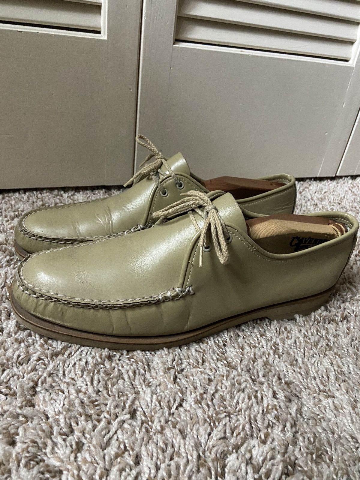 Sperry × Vintage Vintage Sperry TopSider Seafoam Green Leather Nauti Oxford Size US 9 / EU 42 - 1 Thumbnail