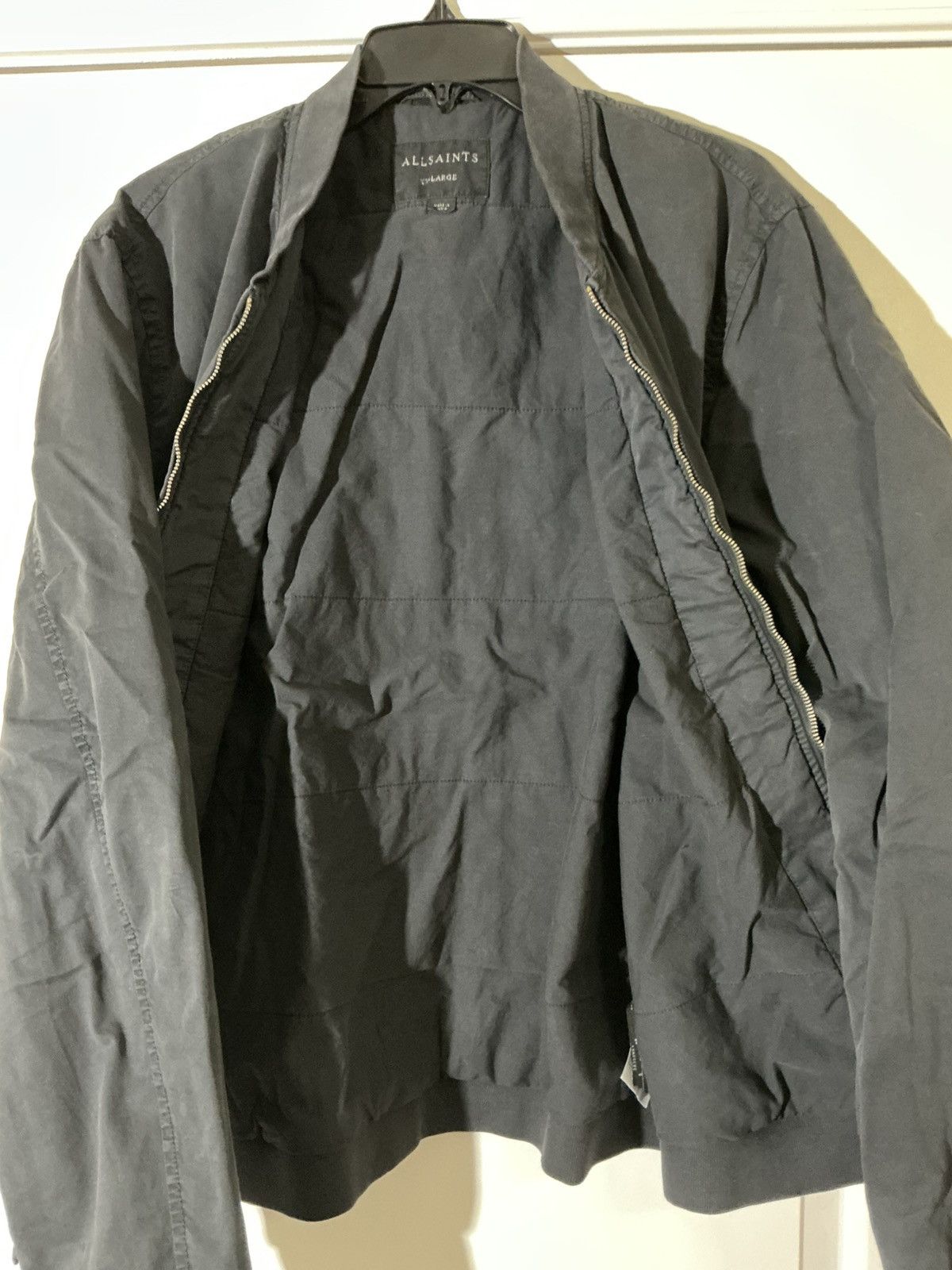 Allsaints Size XXL - Allsaints Men's Black Lows Padded Bomber Jacket Size US XXL / EU 58 / 5 - 3 Thumbnail