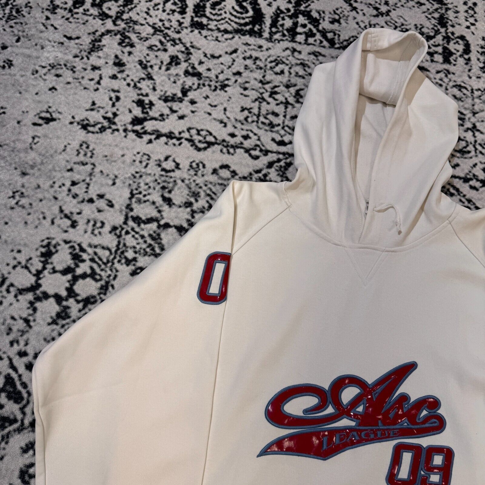Vintage Vintage White Cotton Hoodie Size XL Asc League Hip Hop Size US XL / EU 56 / 4 - 5 Thumbnail
