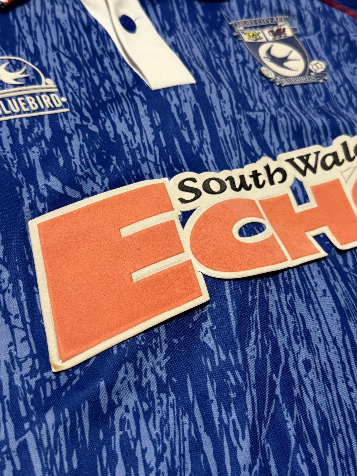 Vintage 🔷Rare Vintage Bluebird Cardiff City 1992/93 Soccer jersey🔷 Size US S / EU 44-46 / 1 - 6 Thumbnail