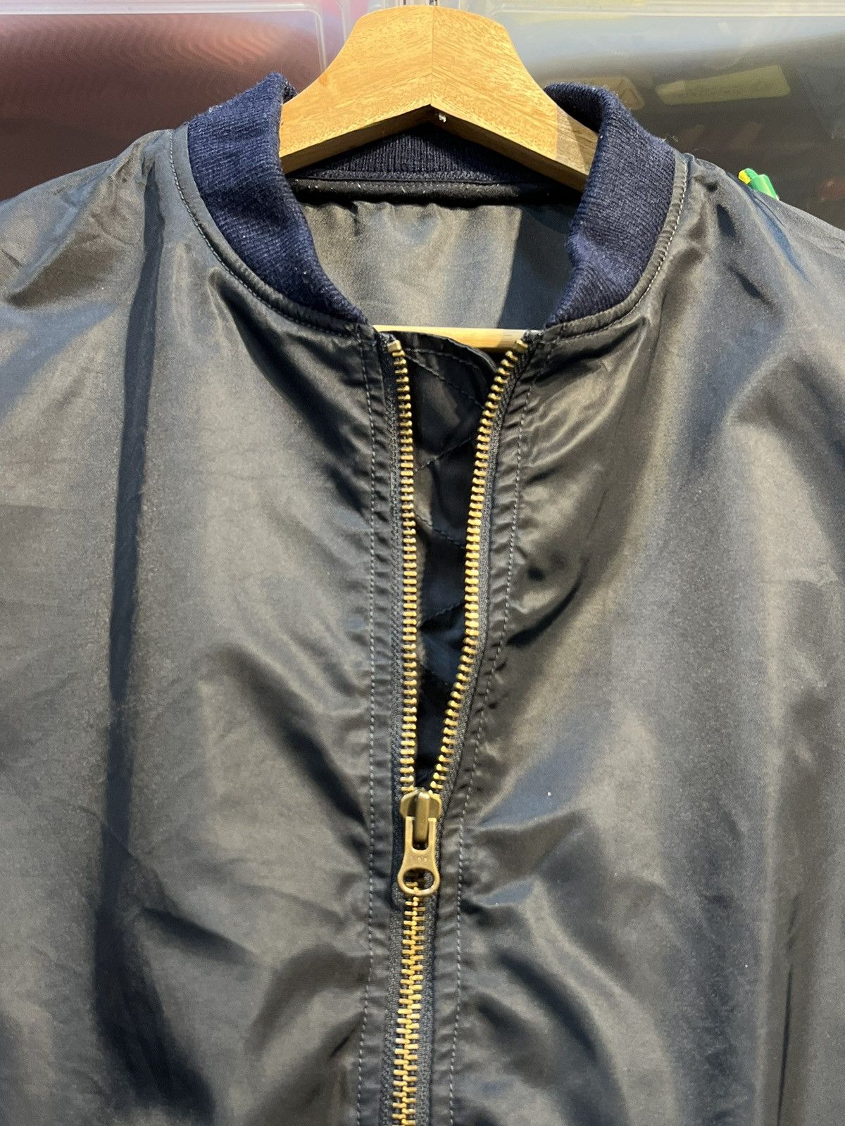 Beams Plus × Designer × Japanese Brand RAY BEAM by BEAMS JAPANESE BOMBER JACKET ADJUSTABLE Size L / US 10 / IT 46 - 6 Thumbnail