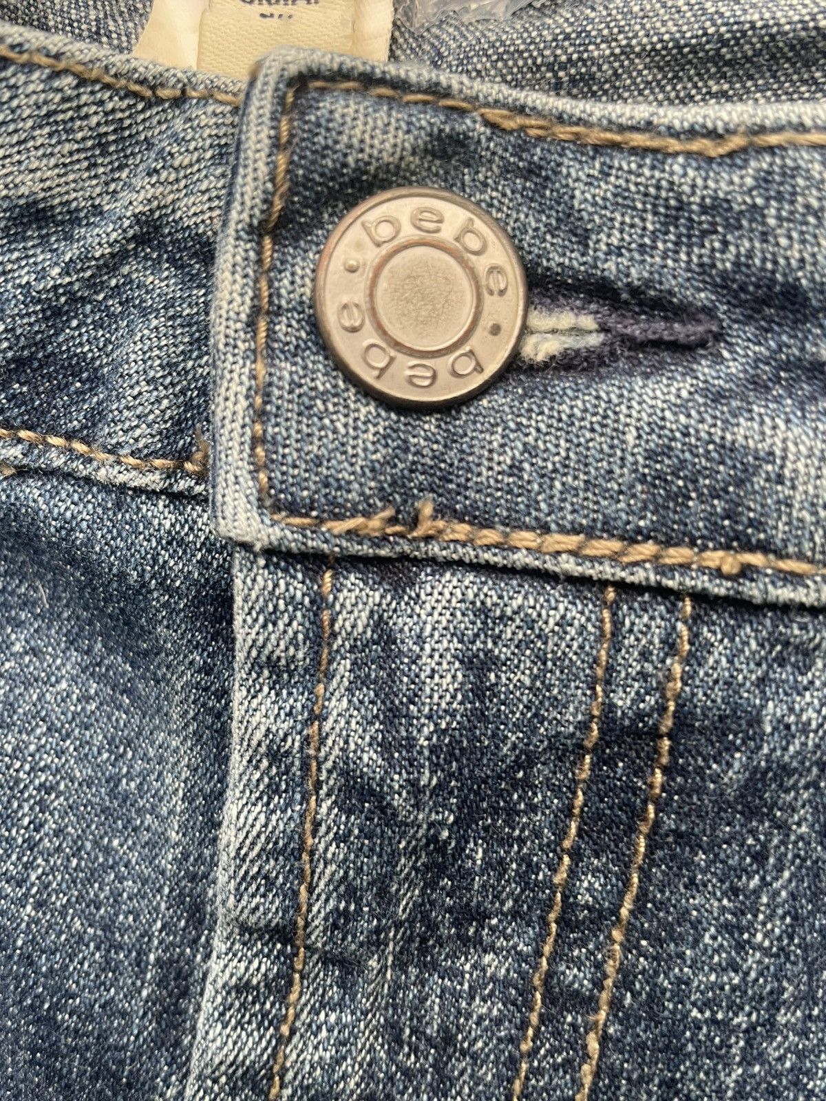 Bebe × Designer Bebe Flare Distresed Denim Size 33" - 10 Thumbnail