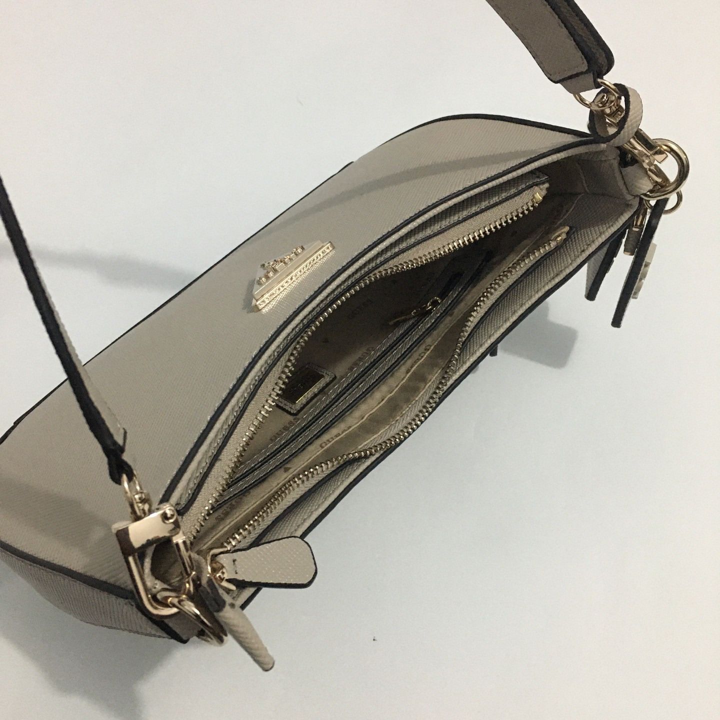 Guess Guess Noelle Top Zip Beige Shoulder Bag Size ONE SIZE - 13 Thumbnail