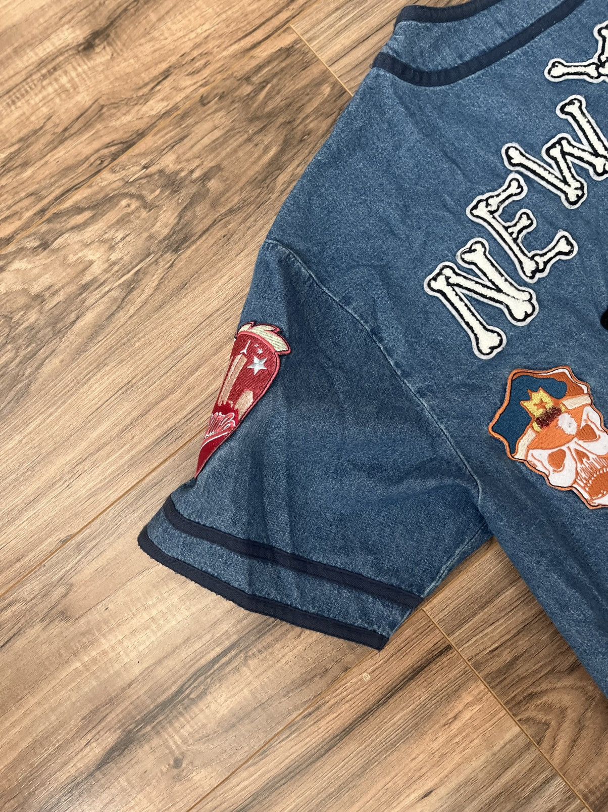 Supreme Supreme Patches Denim Baseball Jersey Size US L / EU 52-54 / 3 - 2 Thumbnail