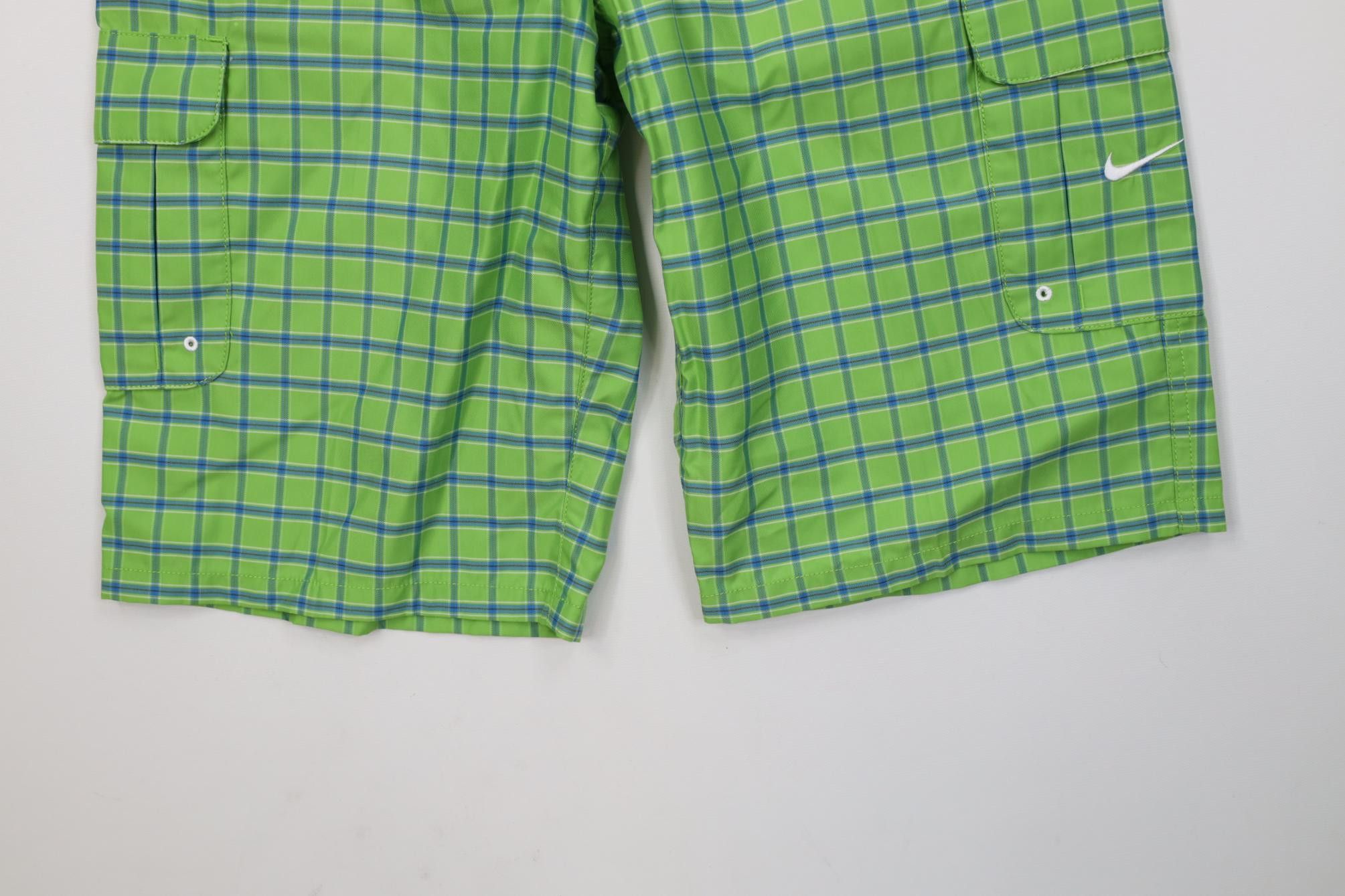 Nike Nike Golf Tech Knit Golfing Cargo Shorts Green Plaid Size US 30 / EU 46 - 4 Thumbnail