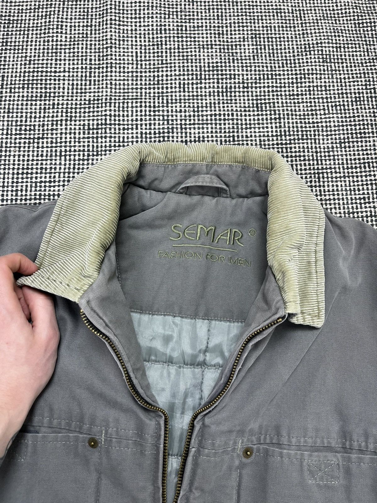 Vintage Vintage 90s Detroit style work jacket corduroy collar boxy Size US L / EU 52-54 / 3 - 4 Thumbnail