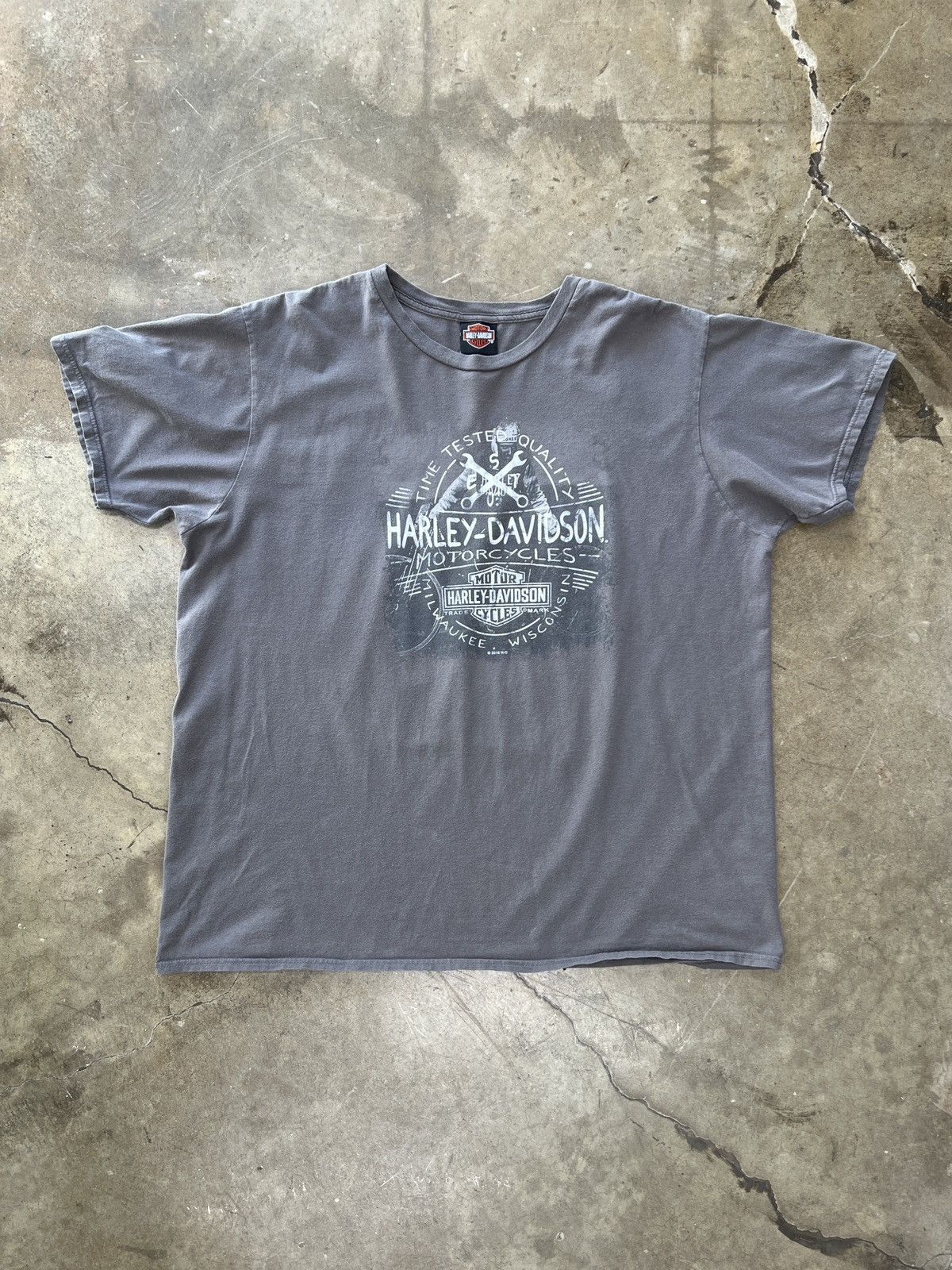 Harley Davidson × Vintage Harley Davidson Milwaukee Western Motorcycle Tee 2XL Size US XXL / EU 58 / 5 - 6 Thumbnail