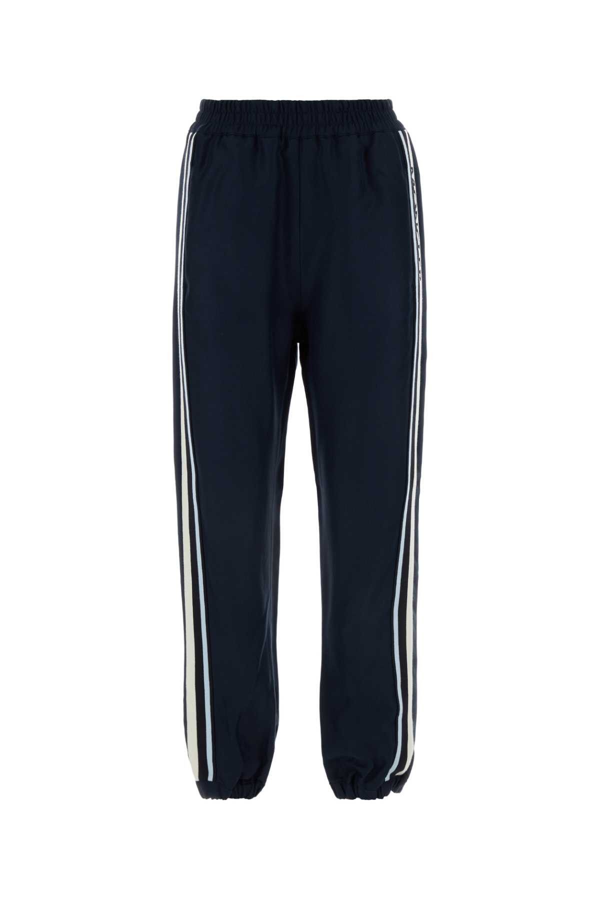 image of Moncler Dark Blue Viscose Joggers, Women's (Size 27)