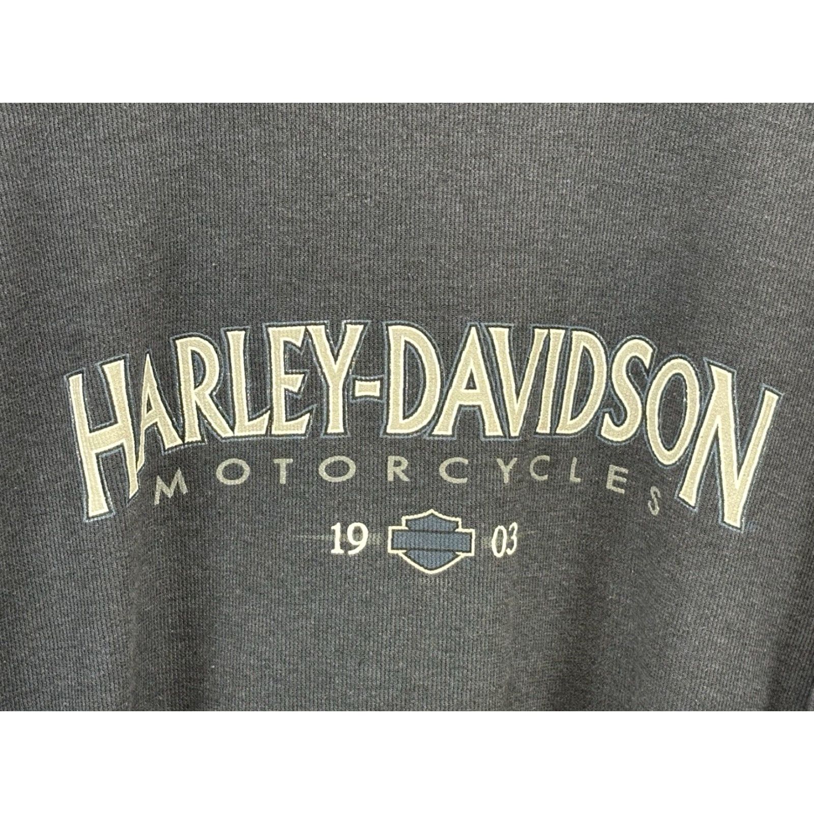 Harley Davidson VINTAGE Harley-Davidson Shirt 2XL Mens Blue Long Sleeve Crew Neck 90s Graphic Print Nightfall 90s Theme Size US XXL / EU 58 / 5 - 4 Thumbnail