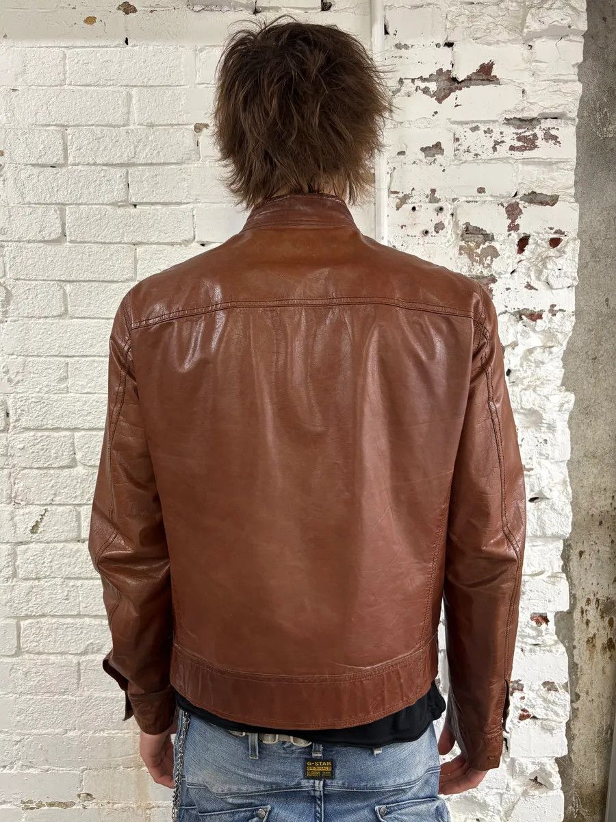 Roberto Cavalli AW2000 Roberto Cavalli Biker Red Bordeaux Leather Jacket Size US M / EU 48-50 / 2 - 3 Thumbnail