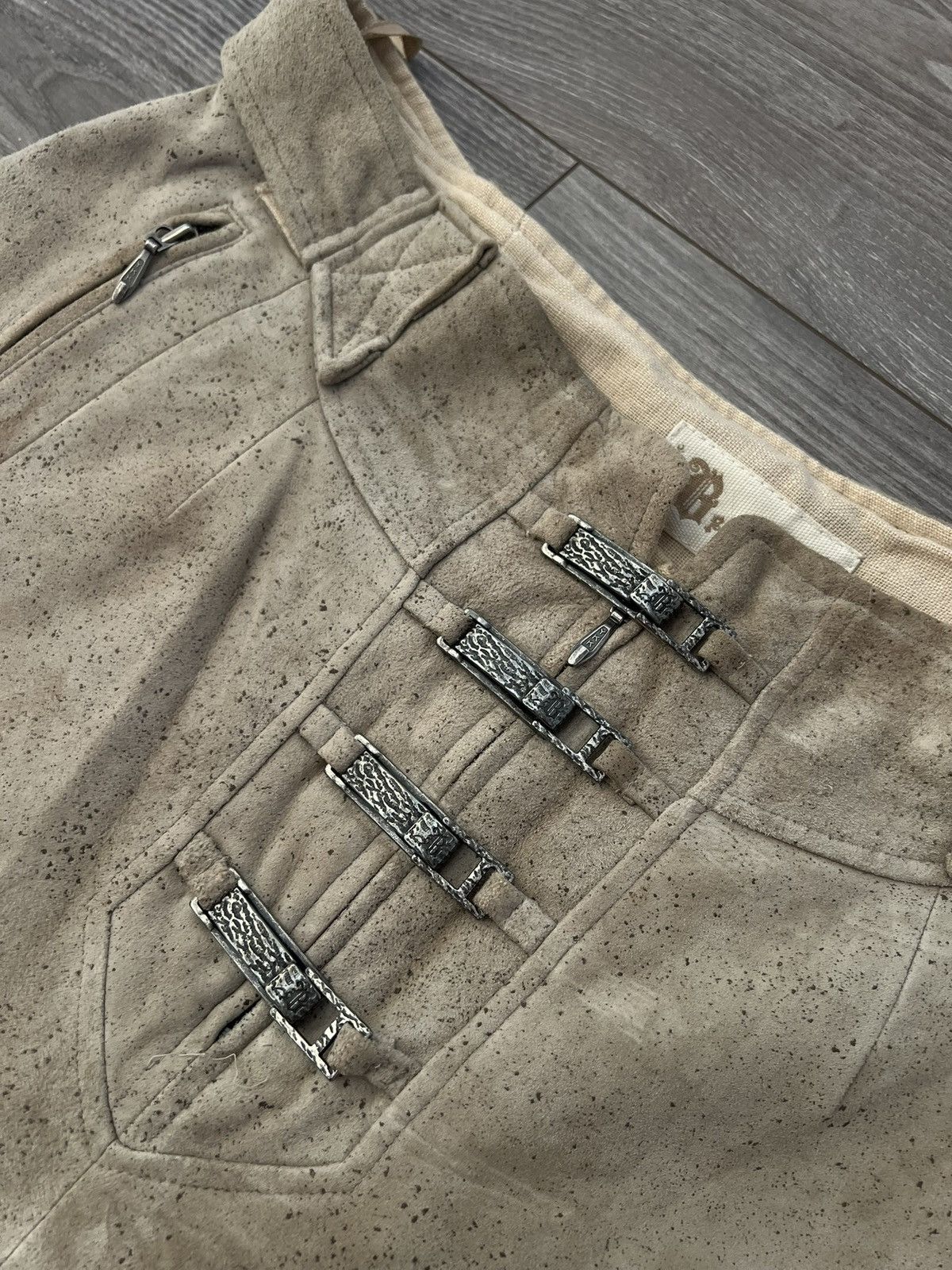 Leather ‼️Hand Made Leather Riding Casual Made in Italy Ykk Pants‼️ Size US 34 / EU 50 - 12 Thumbnail