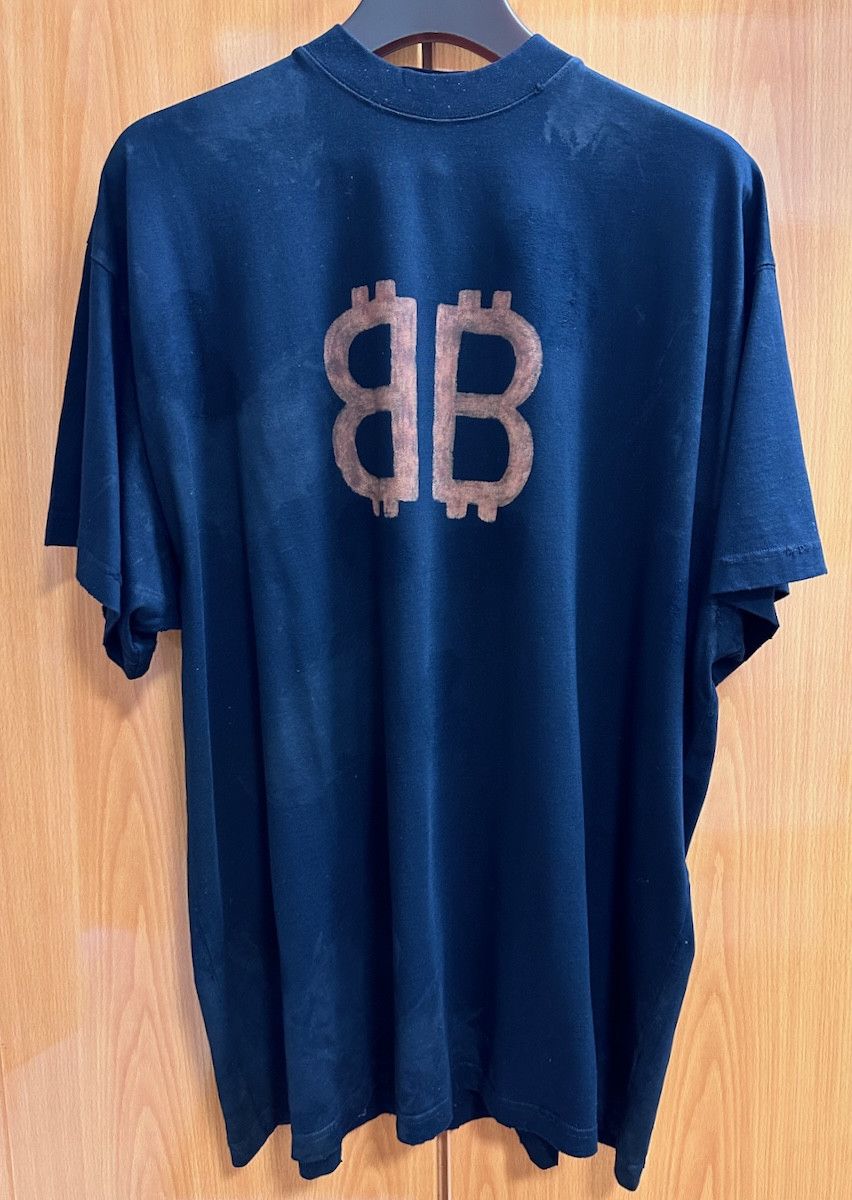 Balenciaga Balenciaga 23FW Crypto T-shirt in Black Faded | Grailed