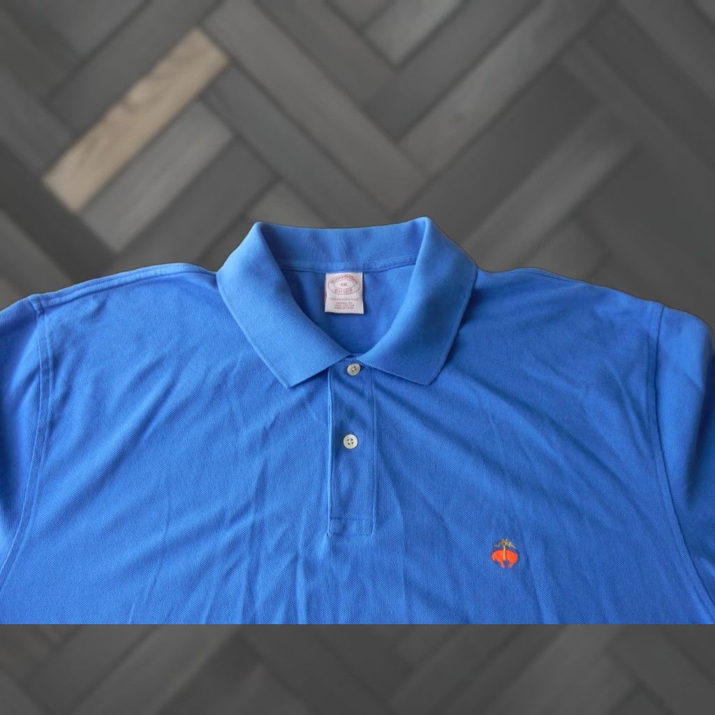 Brooks Brothers Brooks Brothers Polo Shirt Men XXL Short Sleeve Solid 100% Cotton Blue Size US XXL / EU 58 / 5 - 1 Thumbnail