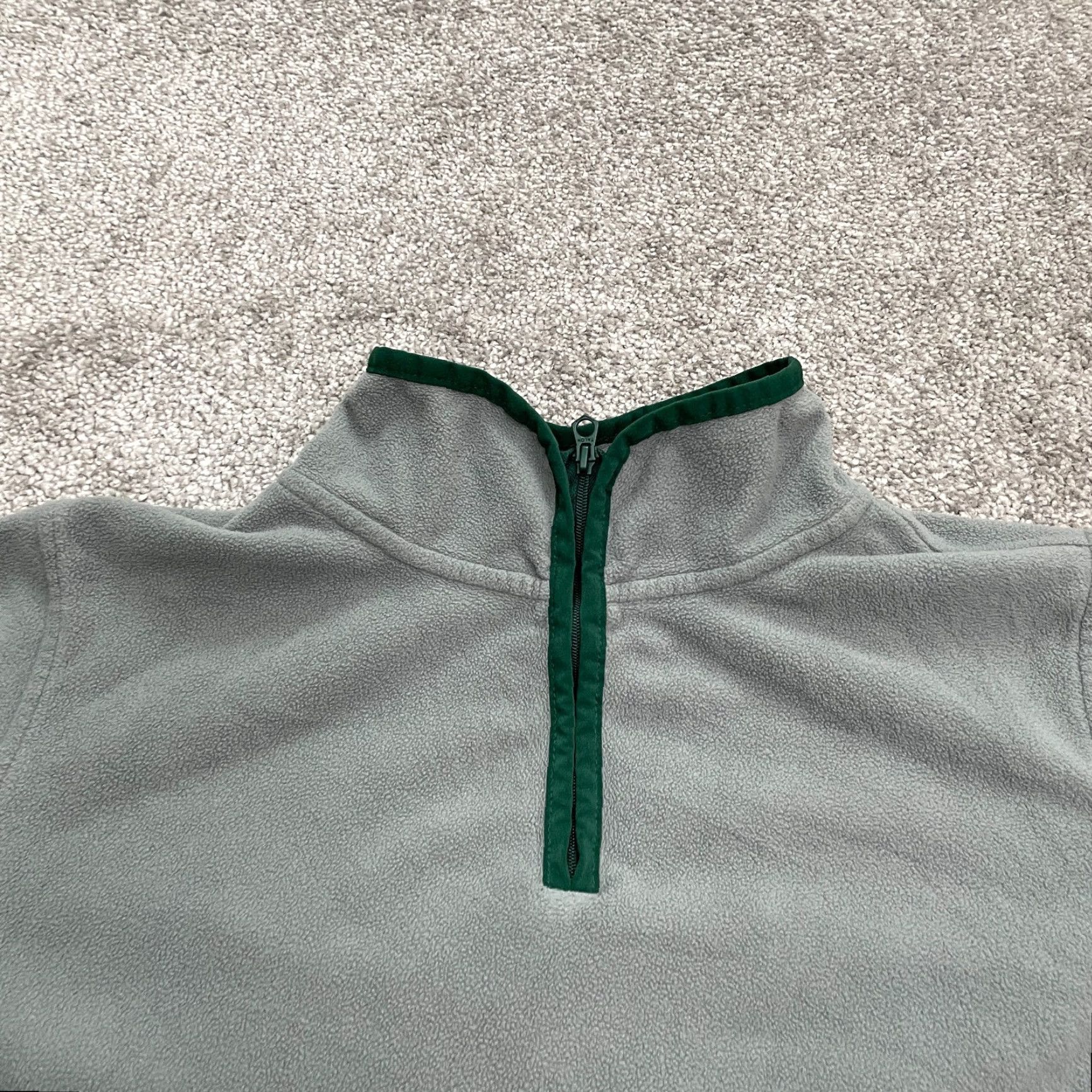 Lands' End Lands' End Fleece Jacket Womens XL Gray 1/4 Zip Outdoor Adventure Hiking Regular Fit Casual Size XL / US 12-14 / IT 48-50 - 3 Thumbnail