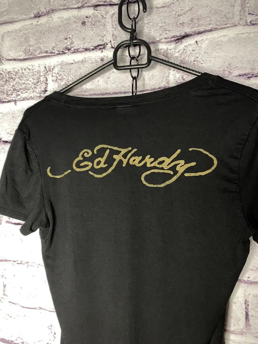 Ed Hardy Vintage Ed Hardy By Cristian Audigier Overprint Logo Tee Size XL / US 12-14 / IT 48-50 - 8 Thumbnail